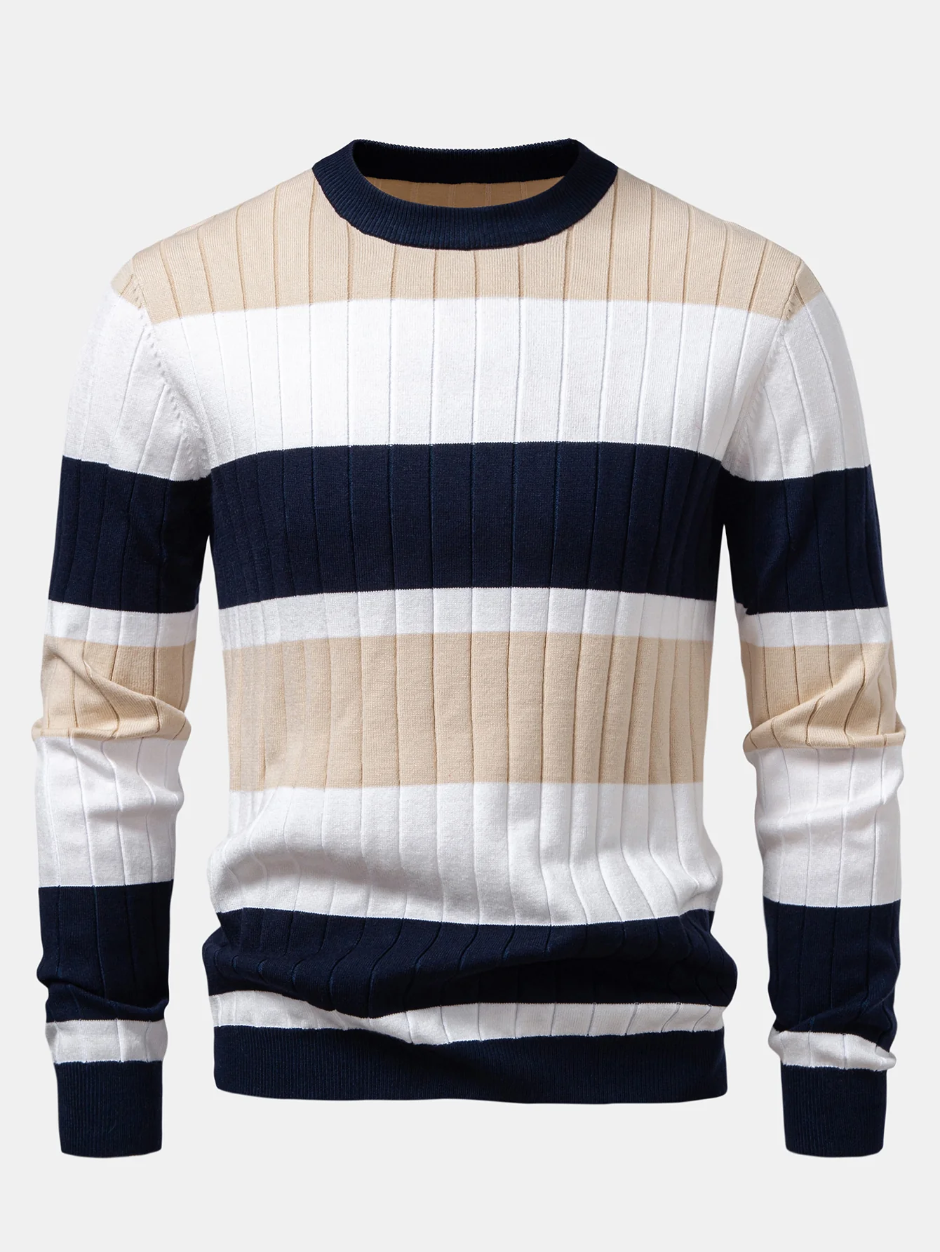 Stripe Rundhals Pullover - Image 3