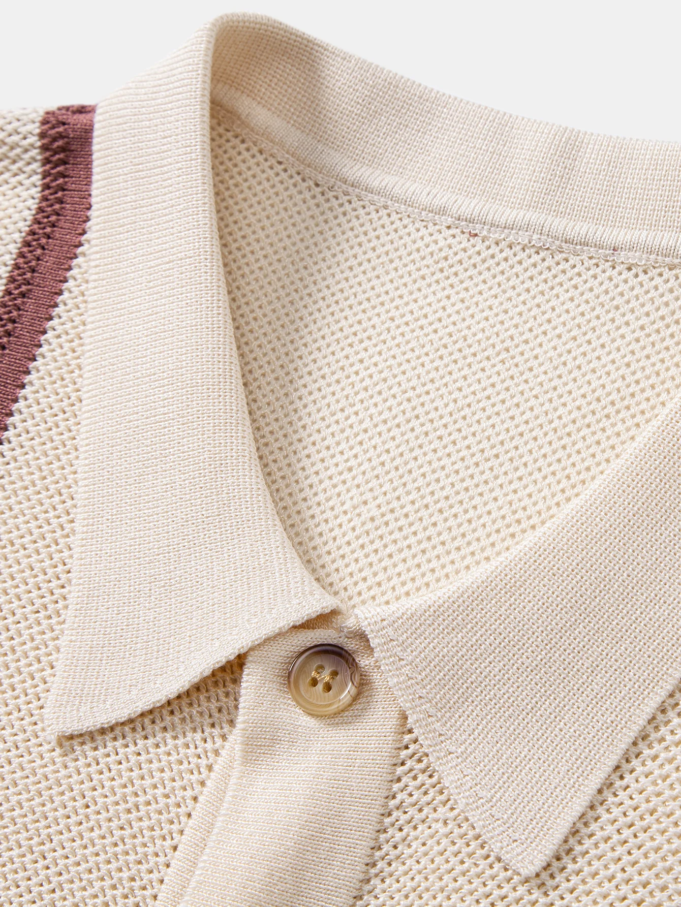 Stripe Crochet Button Up Shirt - Image 3