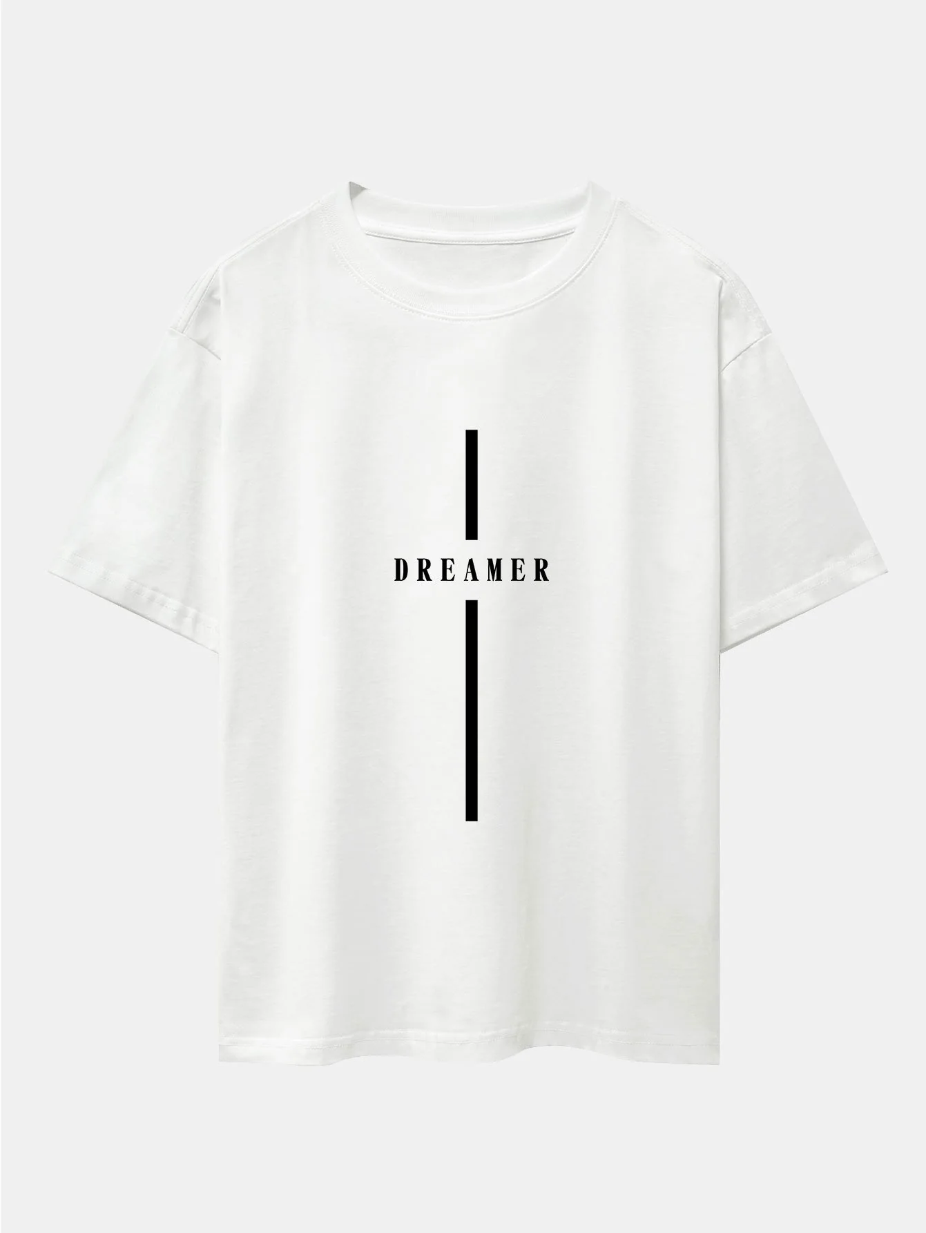 Stripe Dreamer Print Drop Shoulder Oversize T-Shirt - Image 2