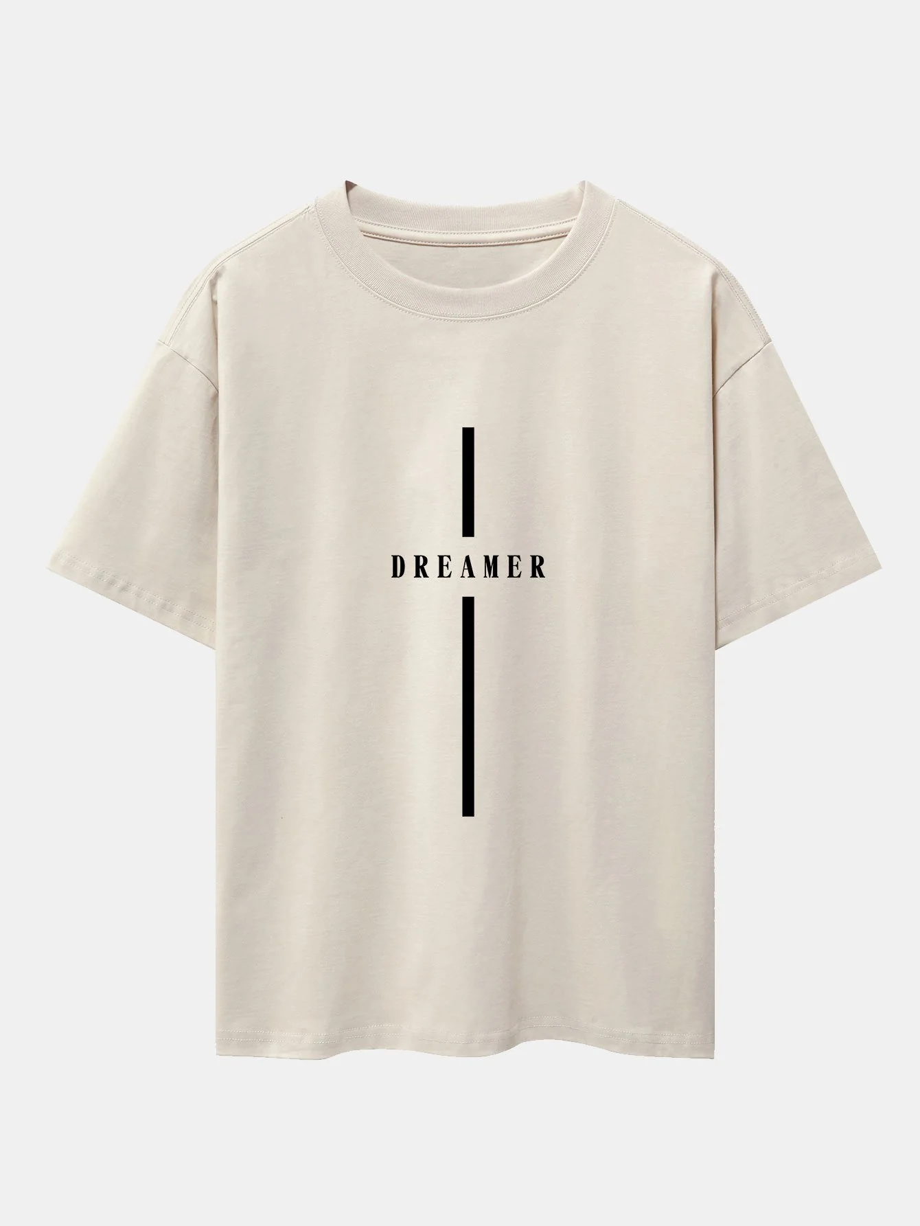 Stripe Dreamer Print Drop Shoulder Oversize T-Shirt - Image 3