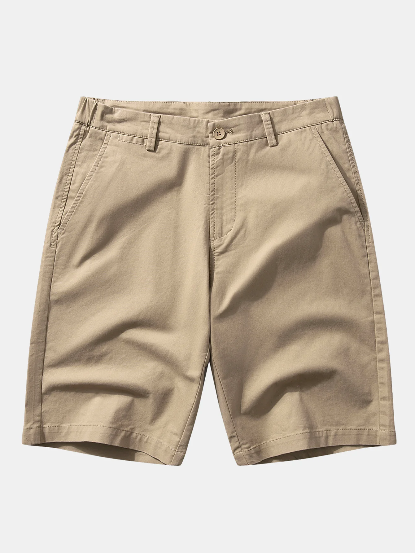 Gestreiftes geometrisches Jacquard gestricktes Poloshirts & Baumwoll Chino Shorts - Image 10
