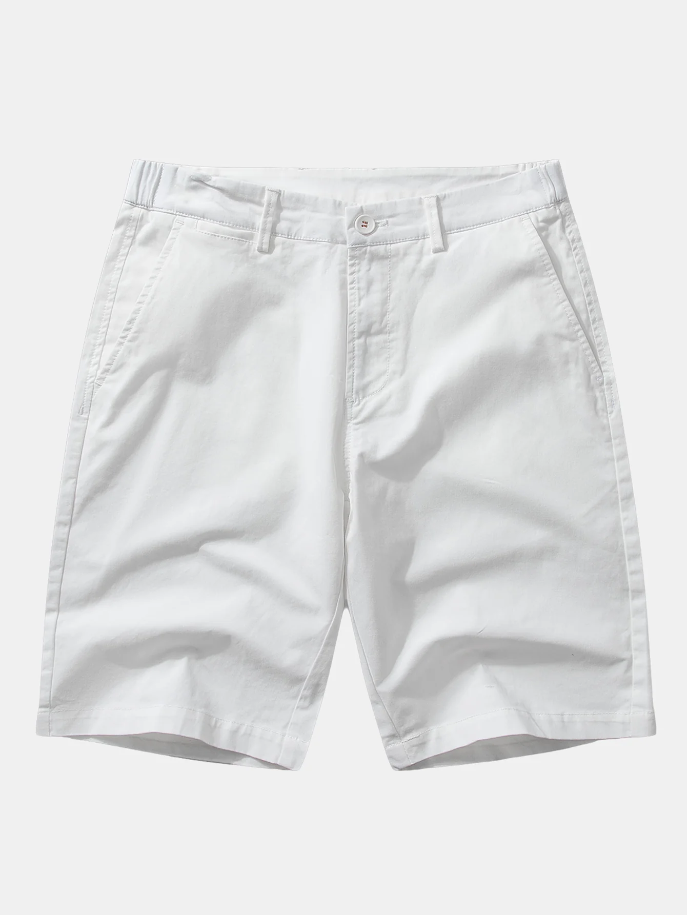Gestreiftes geometrisches Jacquard gestricktes Poloshirts & Baumwoll Chino Shorts - Image 11