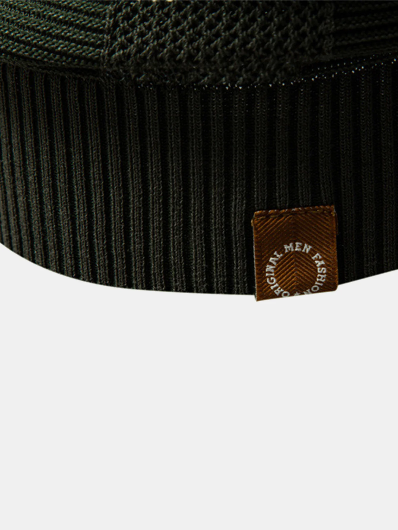 Stripe Hollow Knit V-Ausschnitt Polohemd - Image 9