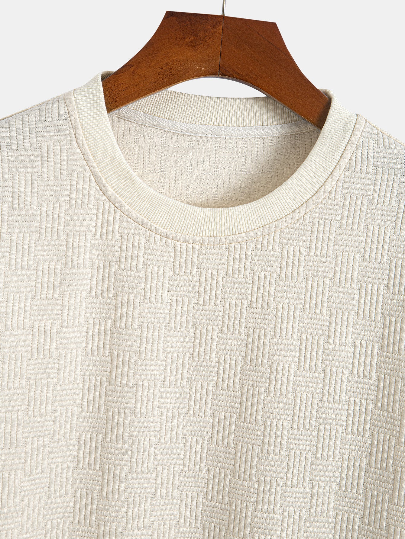 Streifen Jacquard Bogen Saum T-Shirt - Image 7