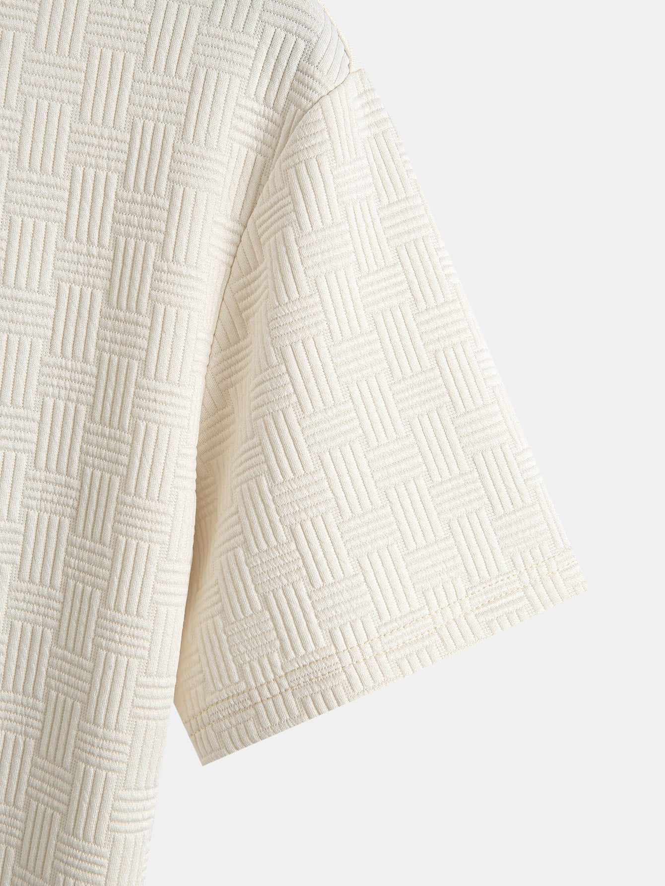 Streifen Jacquard Bogen Saum T-Shirt - Image 8