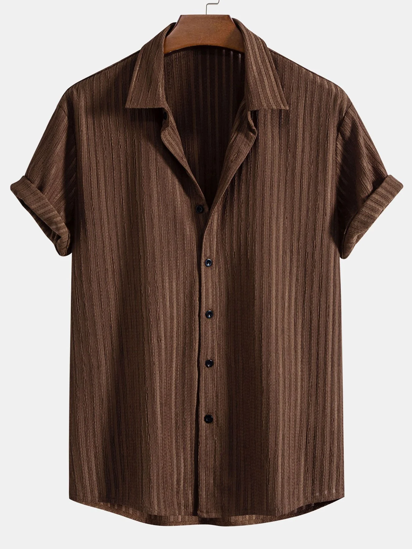 Streifen Jacquard Button-Up Hemd - Image 3