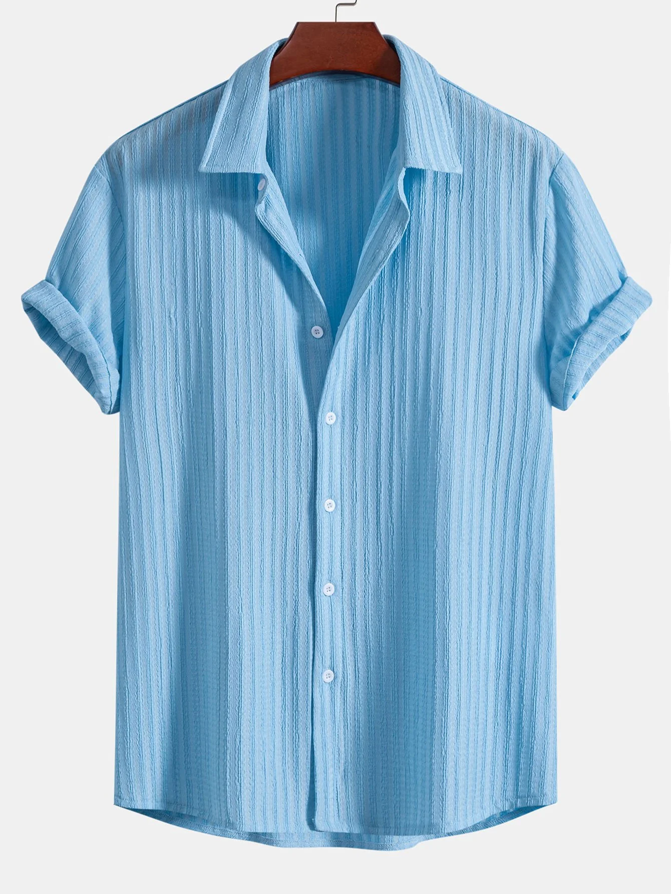 Streifen Jacquard Button-Up Hemd - Image 5