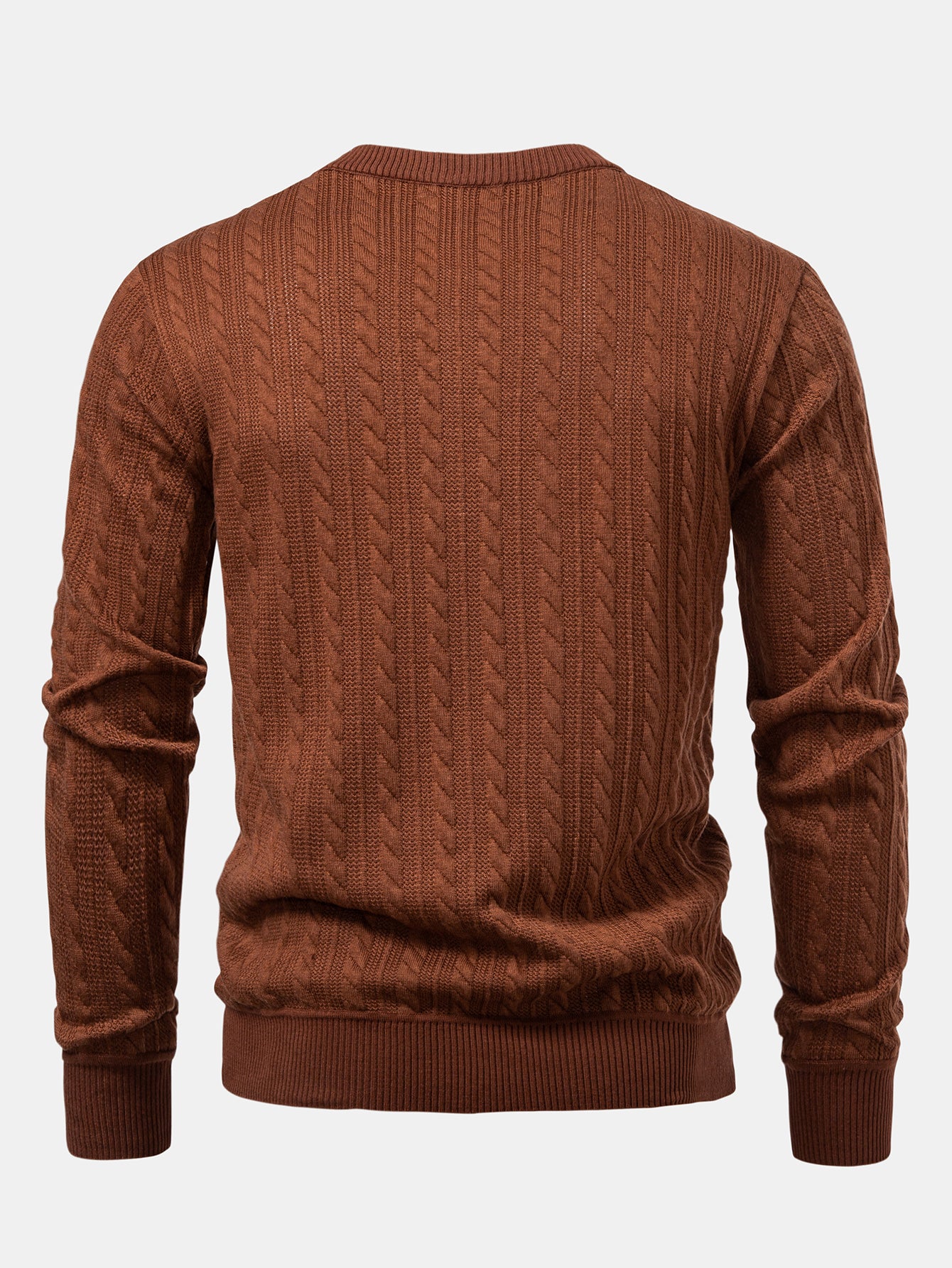 Streifen Jacquard Rundhals Pullover - Image 10