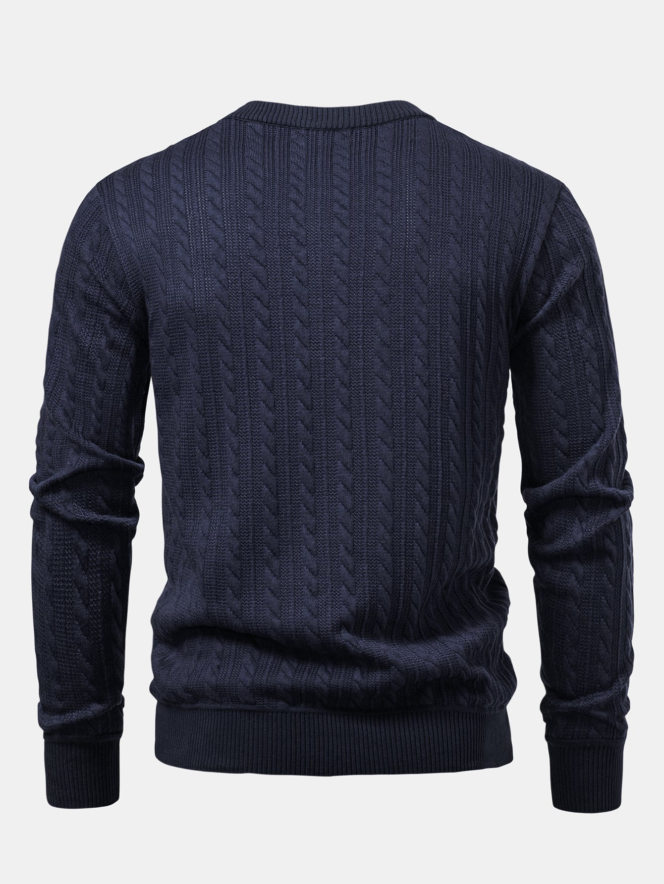 Streifen Jacquard Rundhals Pullover - Image 3