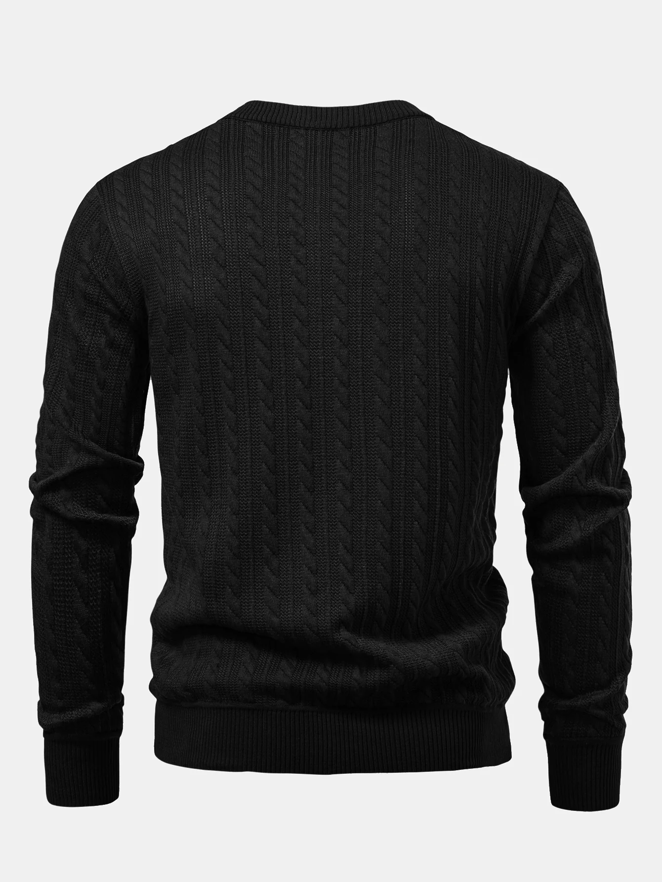 Streifen Jacquard Rundhals Pullover - Image 8