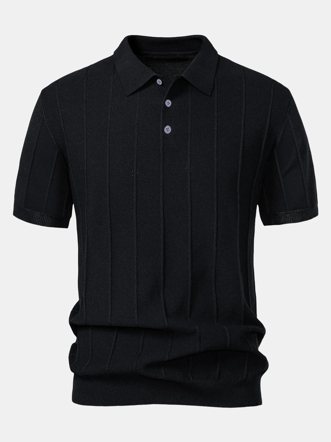 Stripe Jacquard Knit Polo - Image 3