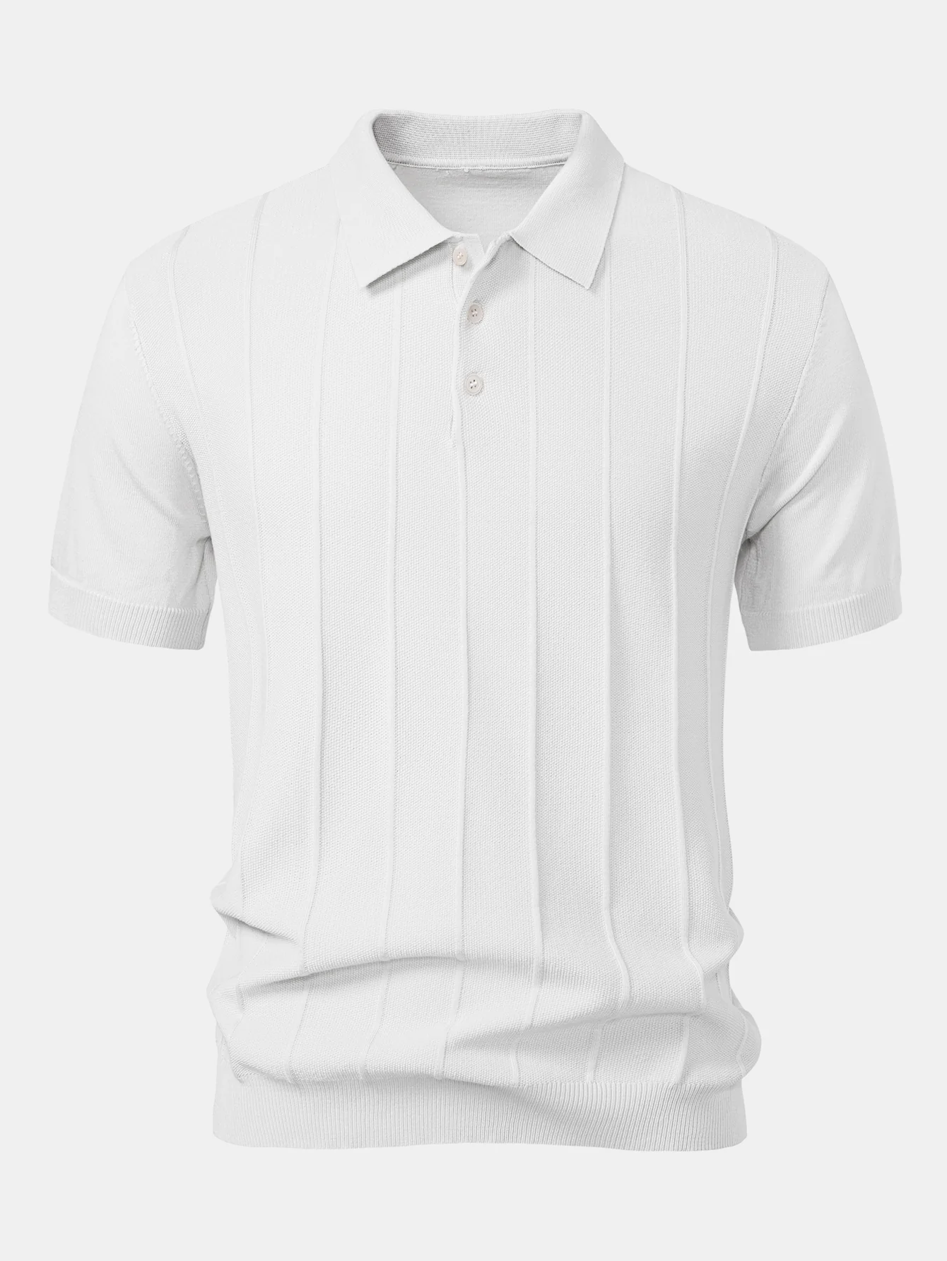 Stripe Jacquard Strick-Poloshirt & Slim Fit Verjüngte Hose - Image 11