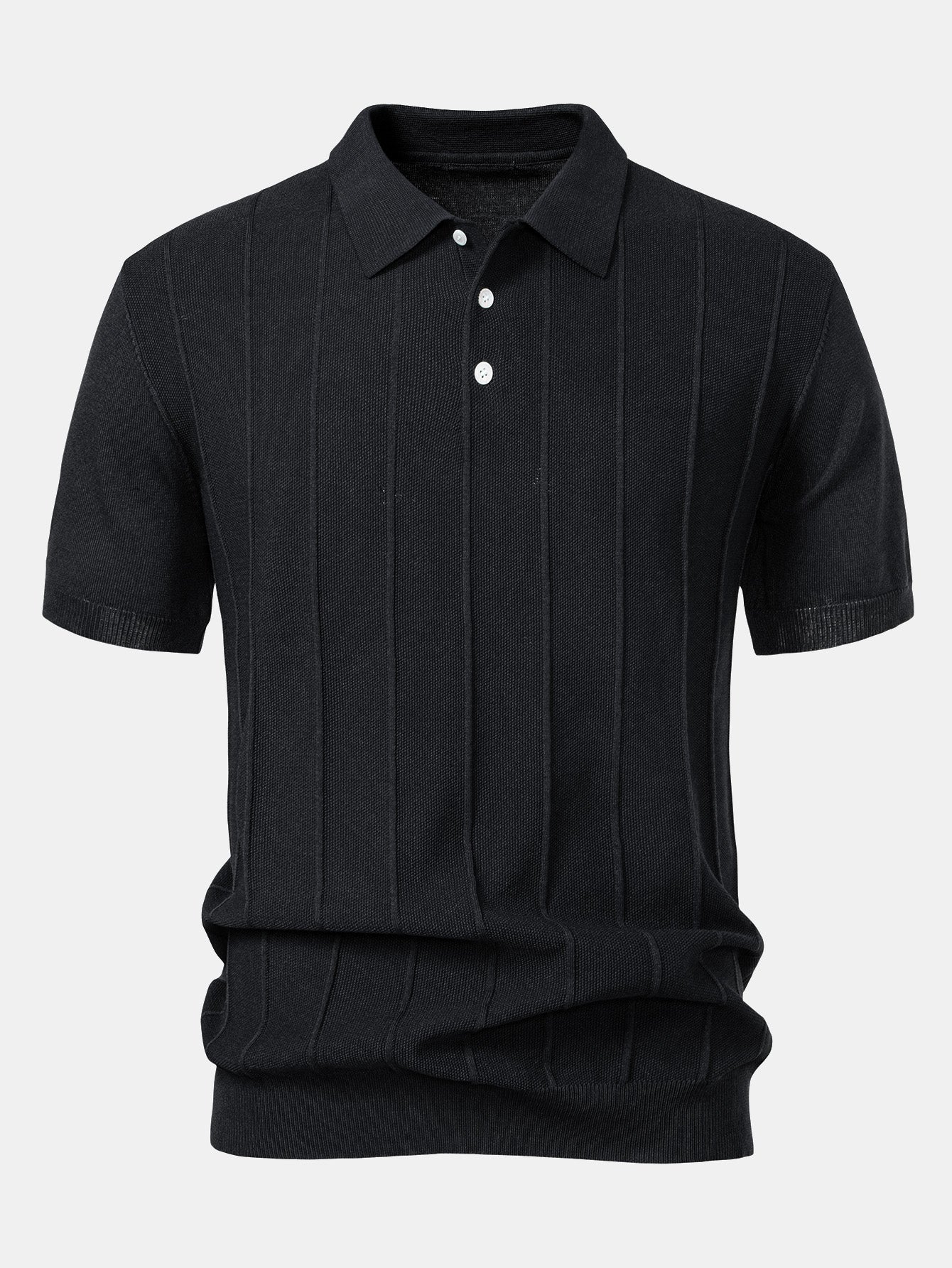 Stripe Jacquard Strick-Poloshirt & Slim Fit Verjüngte Hose - Image 8