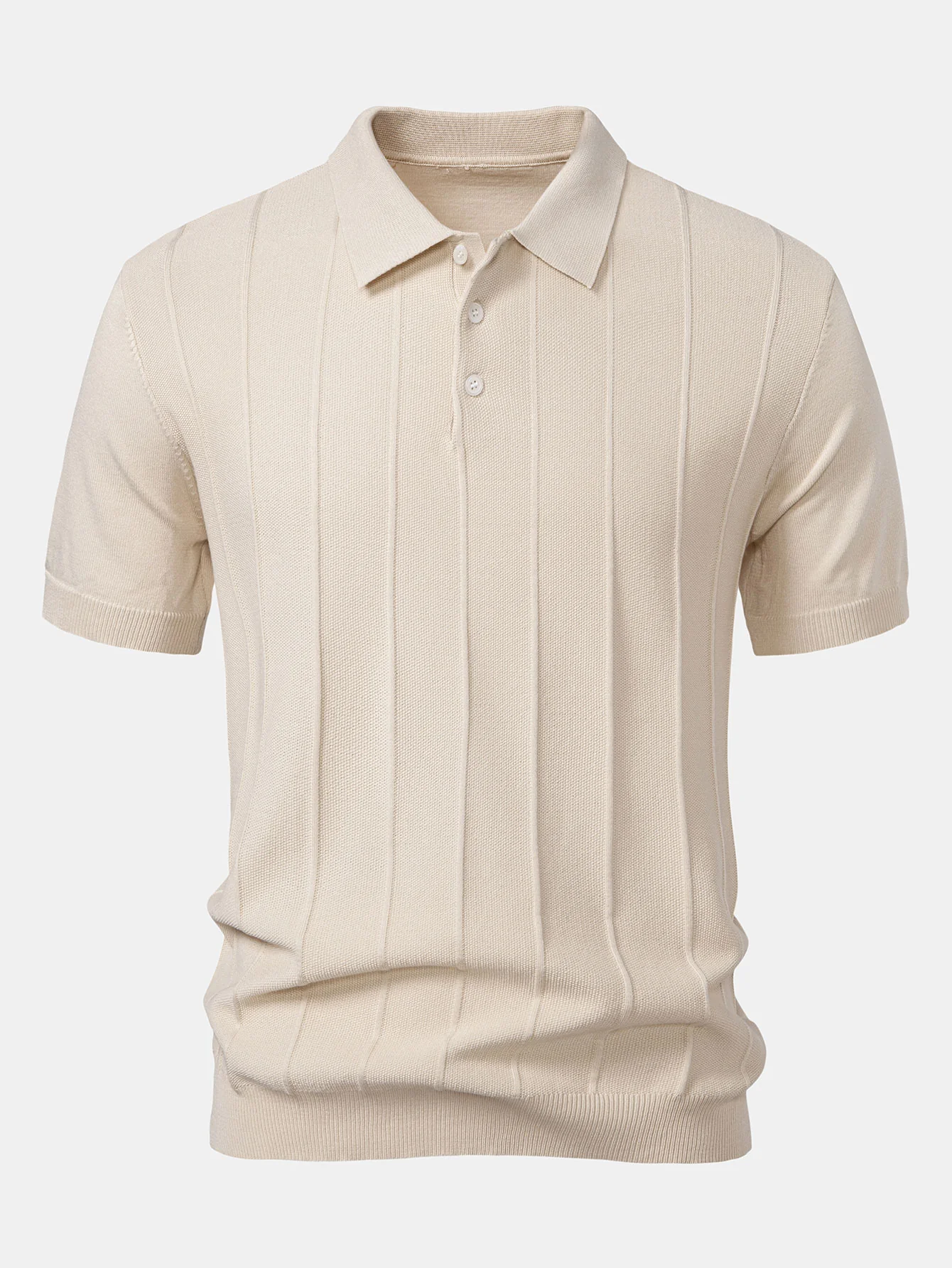 Stripe Jacquard Strick-Poloshirt & Slim Fit Verjüngte Hose - Image 9