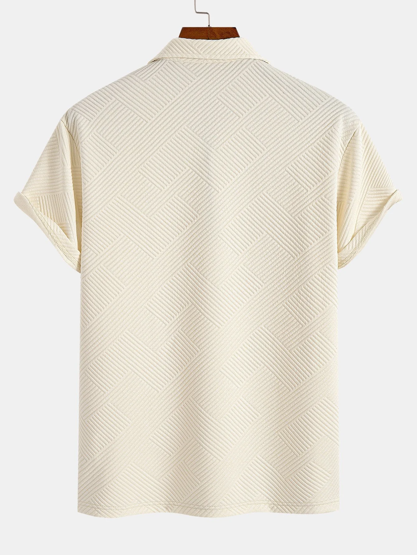 Streifen Jacquard Zip-Up Polo - Image 4