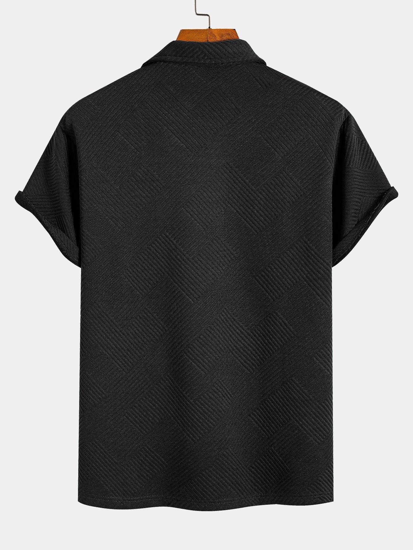 Streifen Jacquard Zip-Up Polo - Image 6