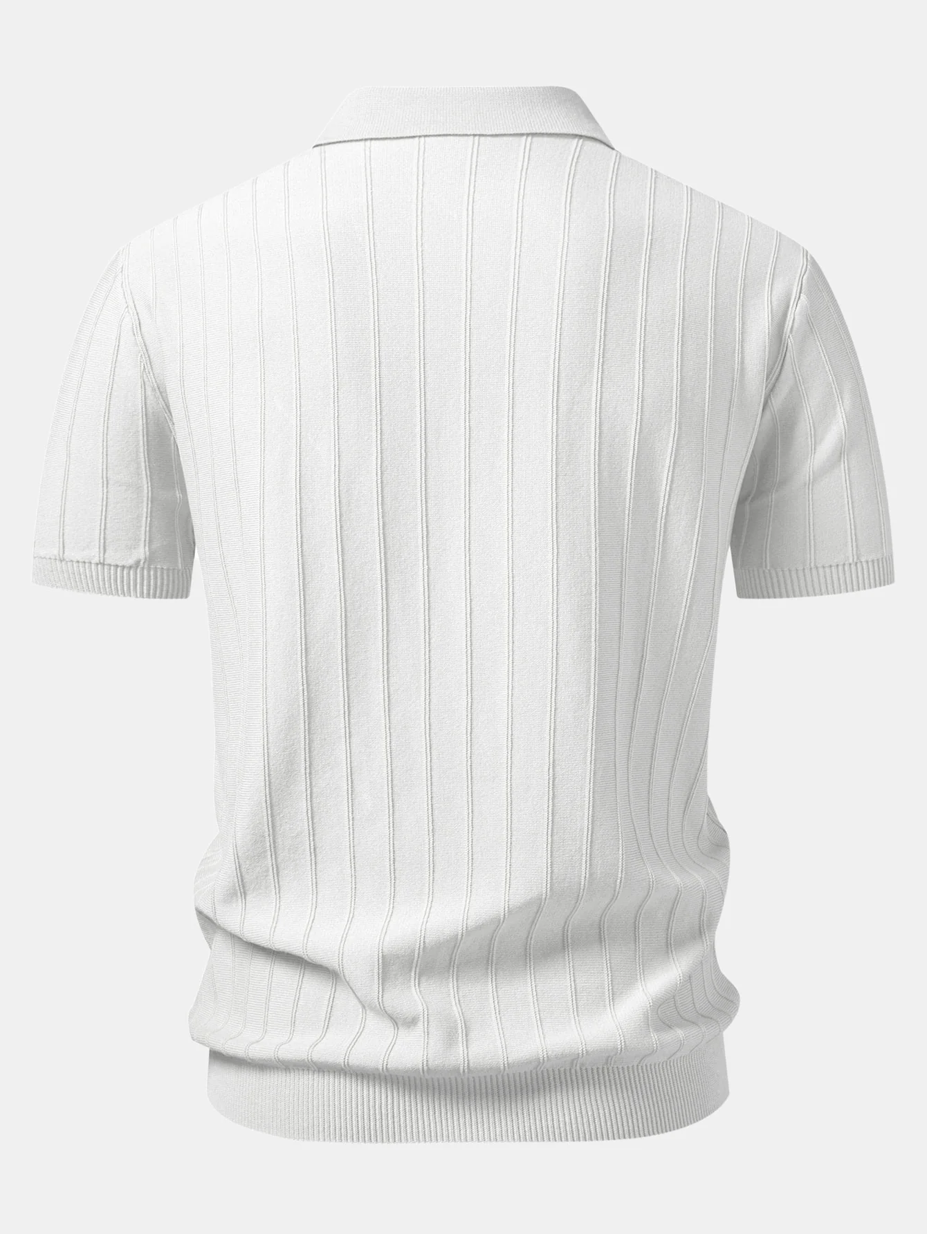 Stripe Johnny Collar Knit Polo - Image 10