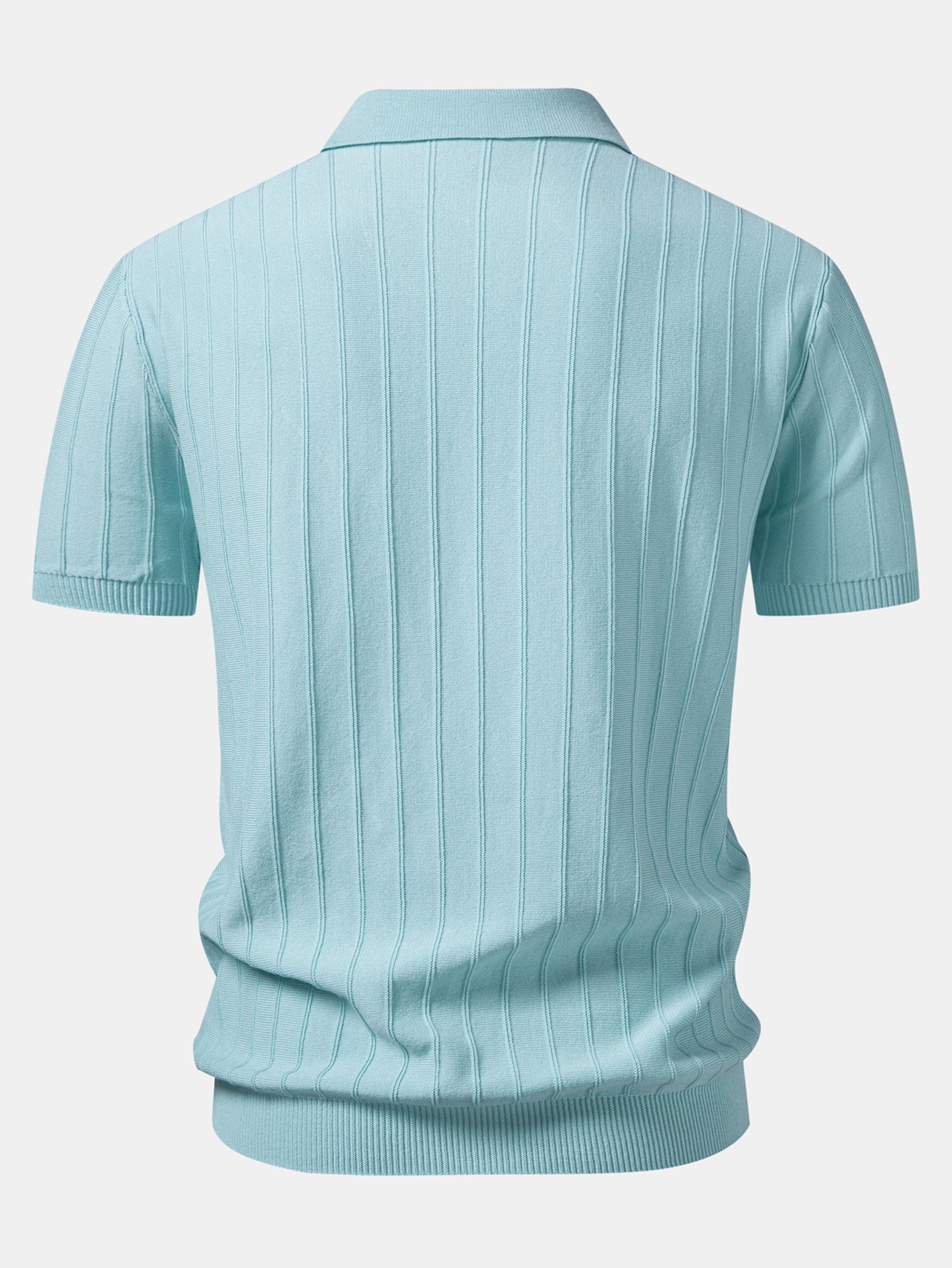 Stripe Johnny Collar Knit Polo - Image 2