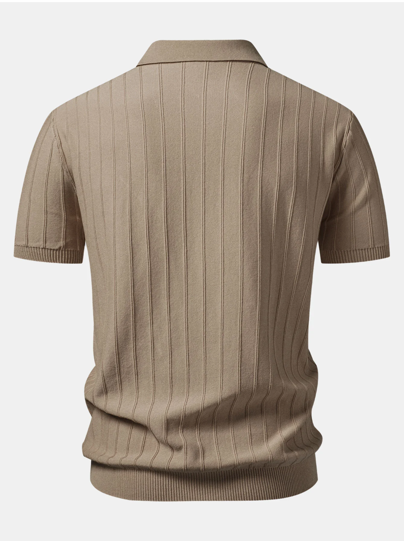 Stripe Johnny Collar Knit Polo - Image 4