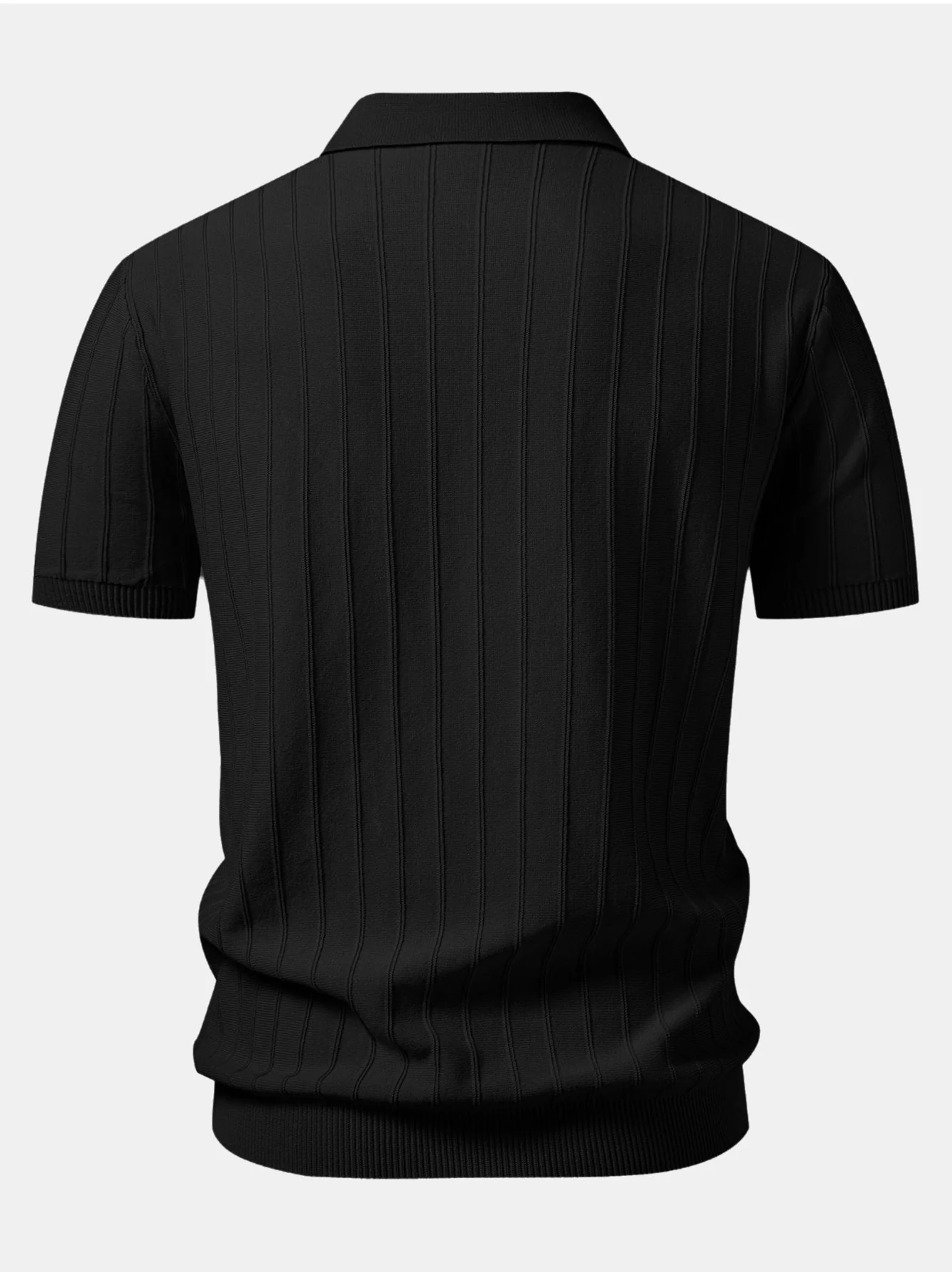 Stripe Johnny Collar Knit Polo - Image 6