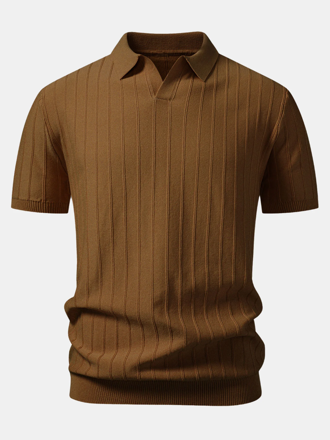 Stripe Johnny Collar Knit Polo - Image 7