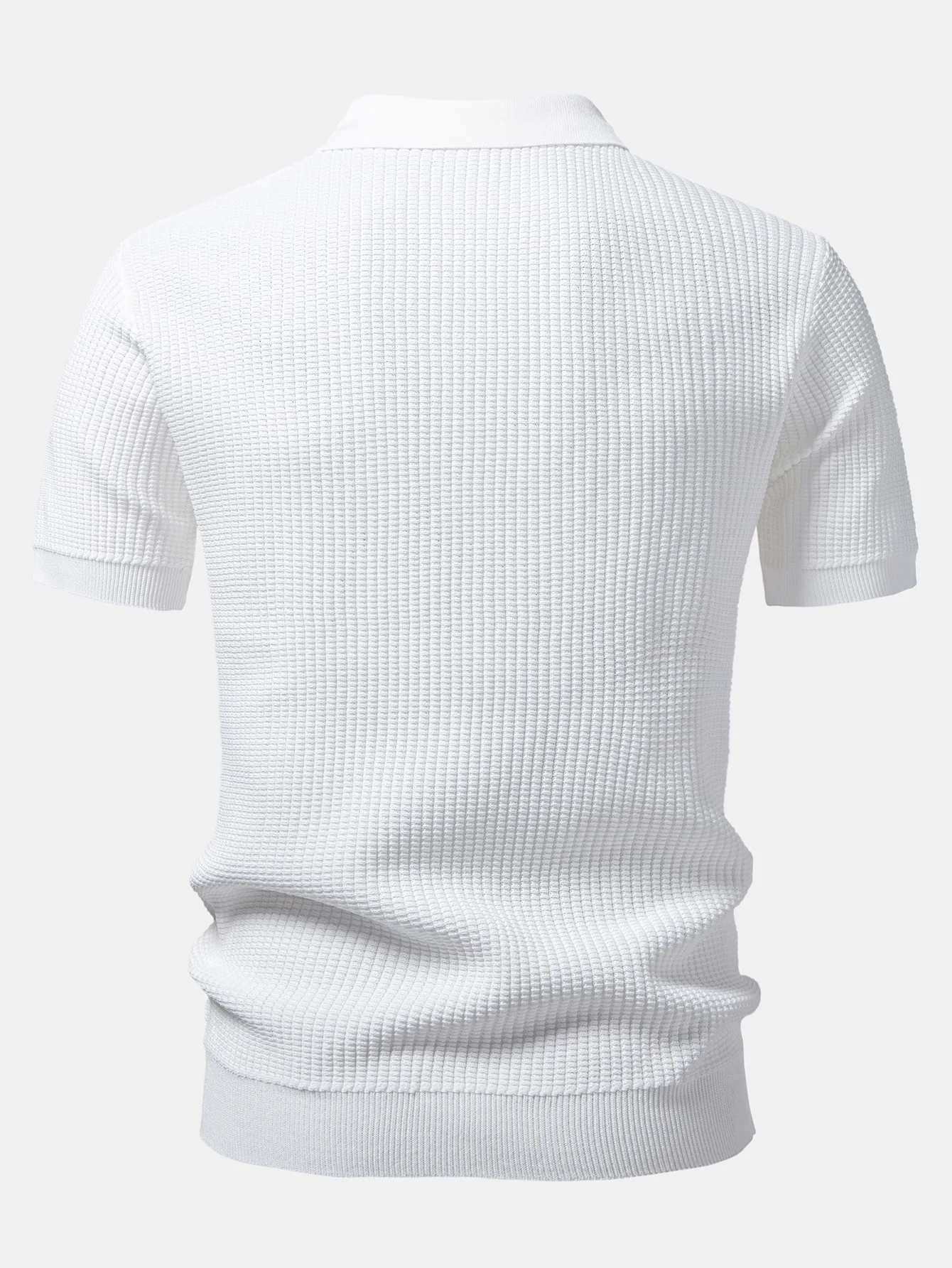 Stripe Johnny Collar Knit Polo - Image 8