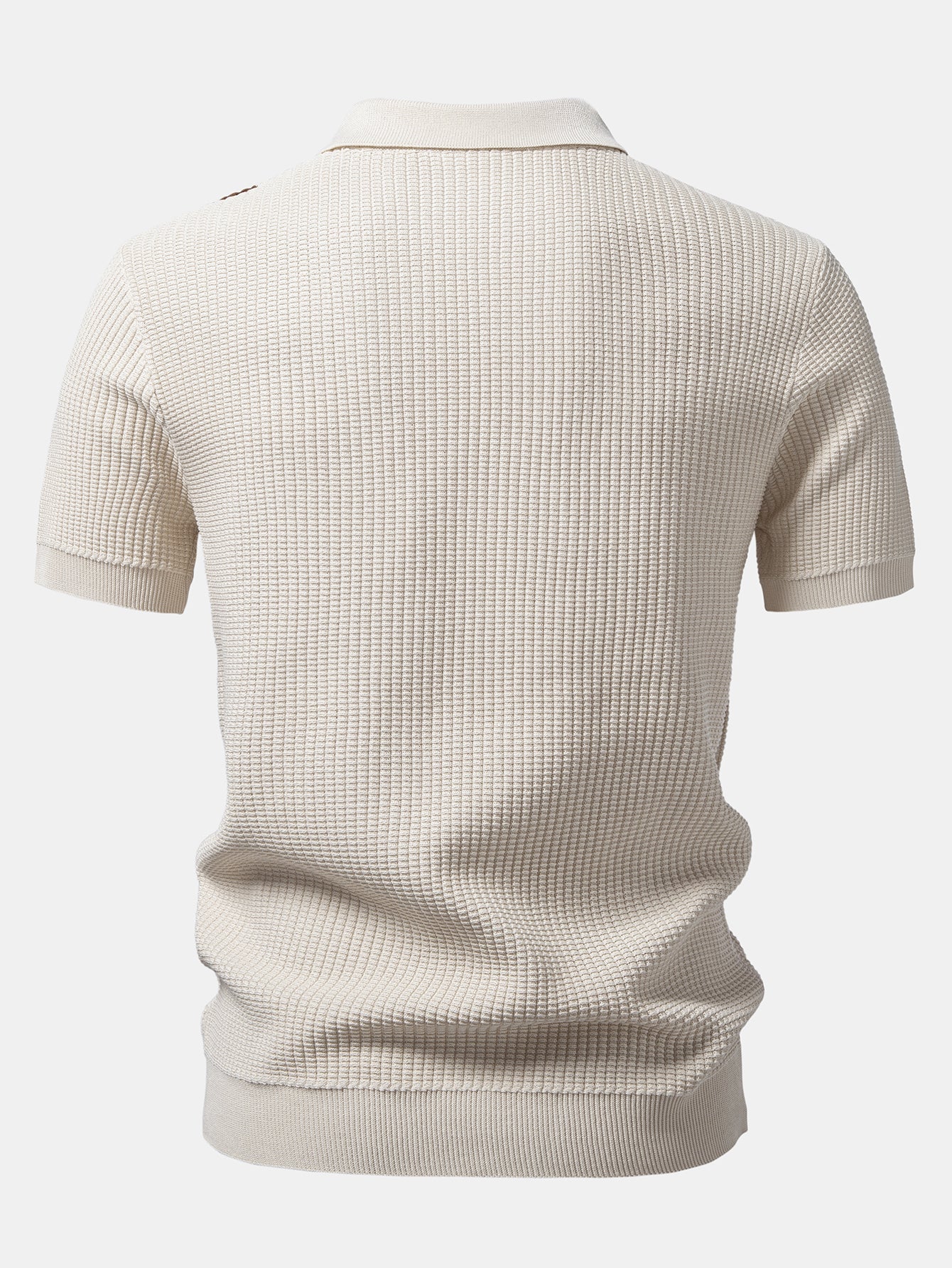 Stripe Johnny Collar Knit Polo - Image 2