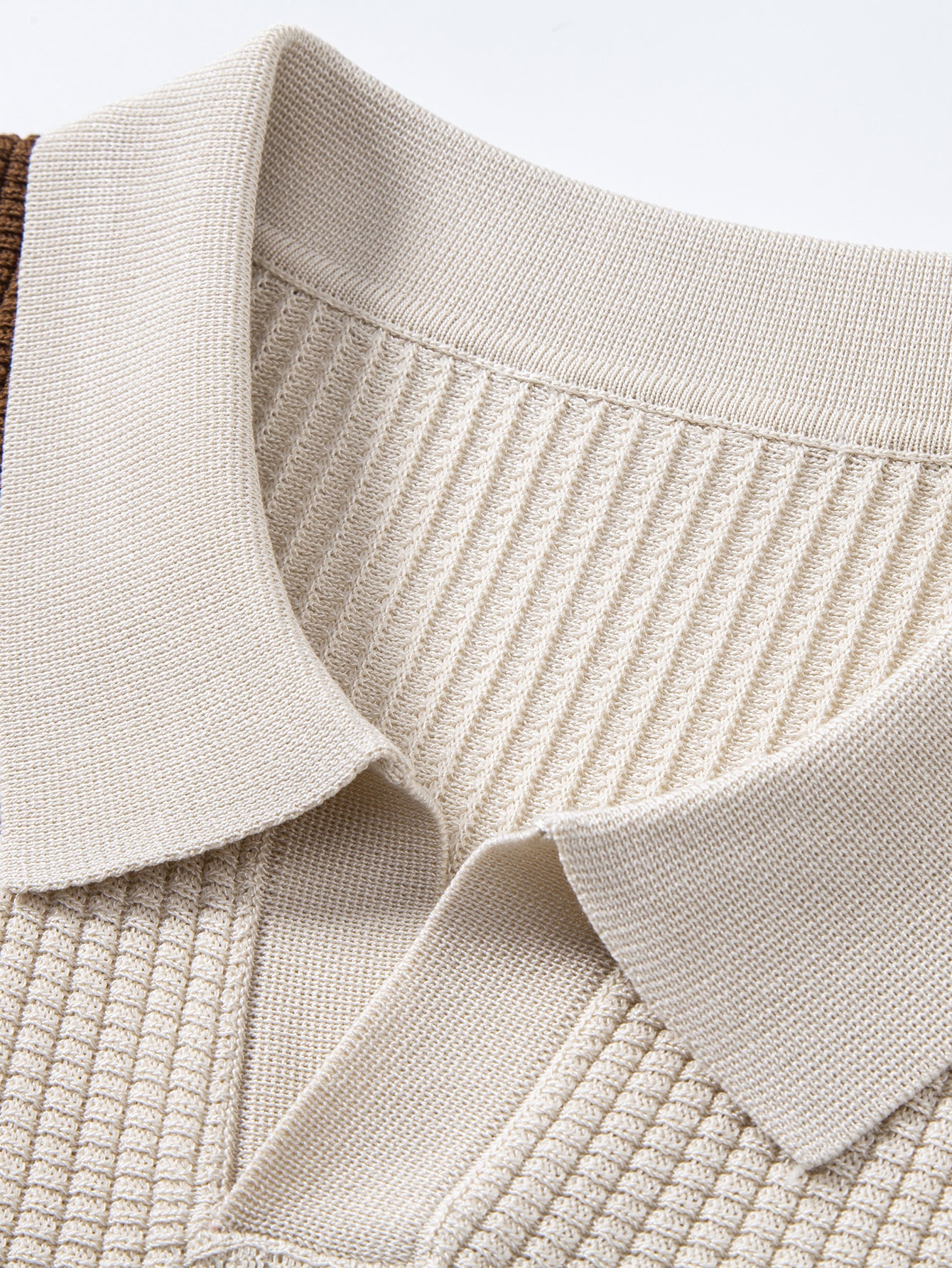 Stripe Johnny Collar Knit Polo - Image 9