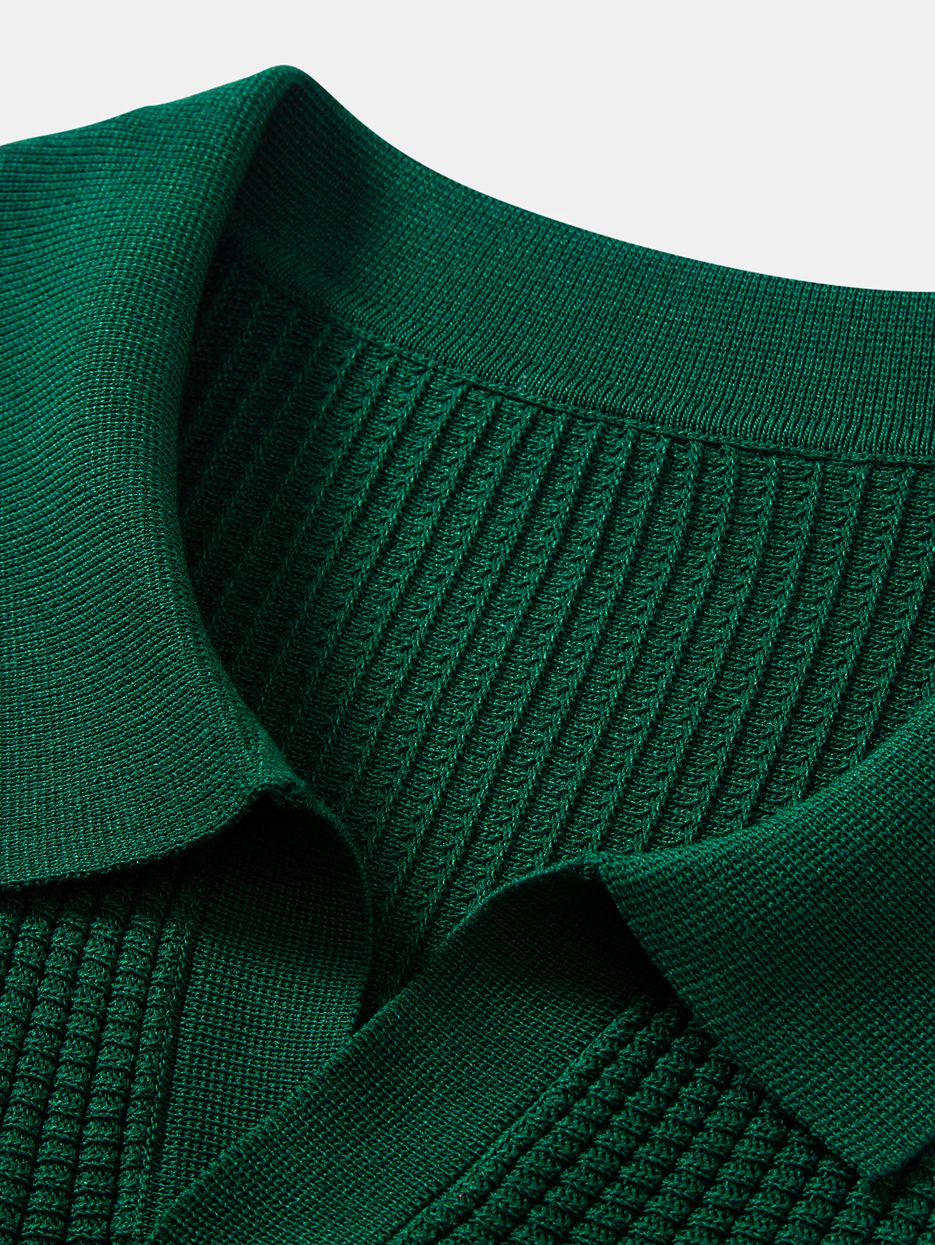 Stripe Johnny Collar Knit Polo & Straight Leg Ribbed Pants - Image 14