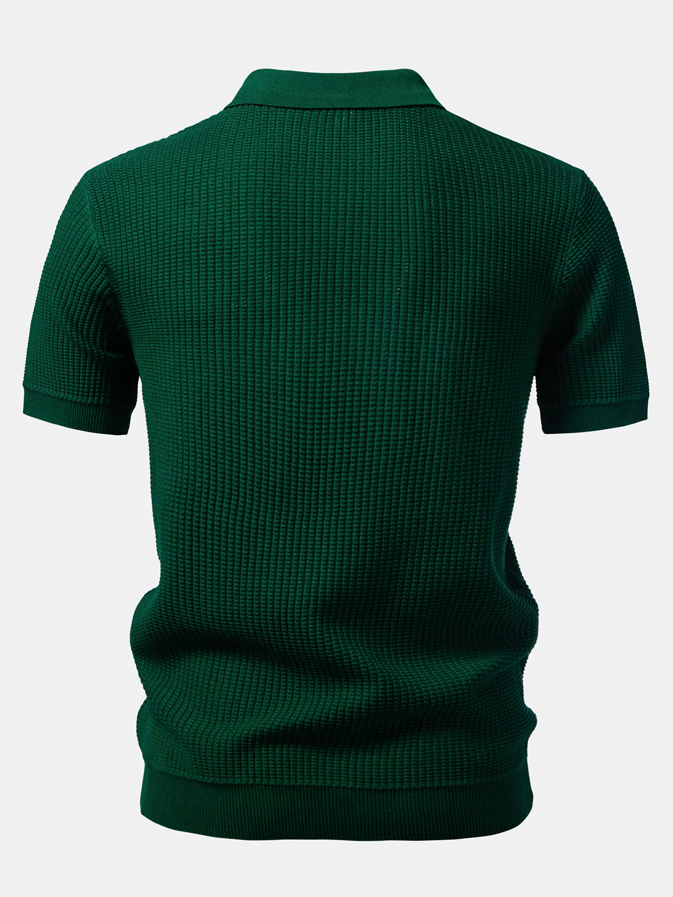 Stripe Johnny Collar Knit Polo - Image 4