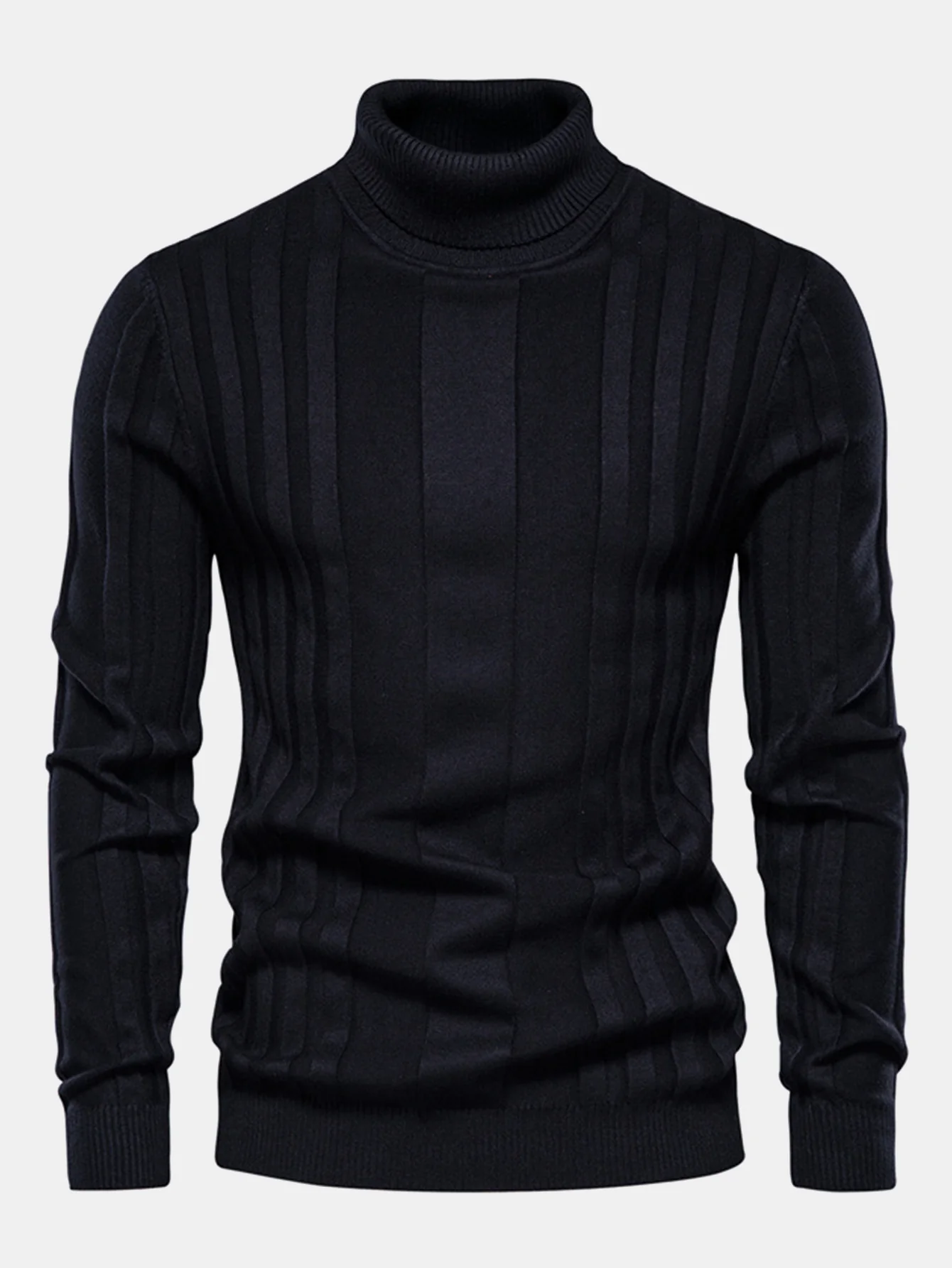 Gerippter Rollkragenpullover - Image 2