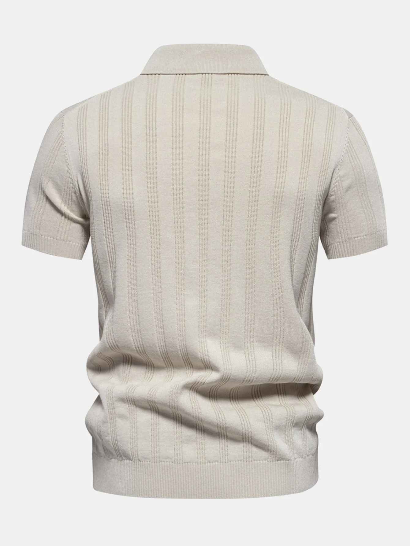 Gestreiftes Strick-Poloshirt - Image 2