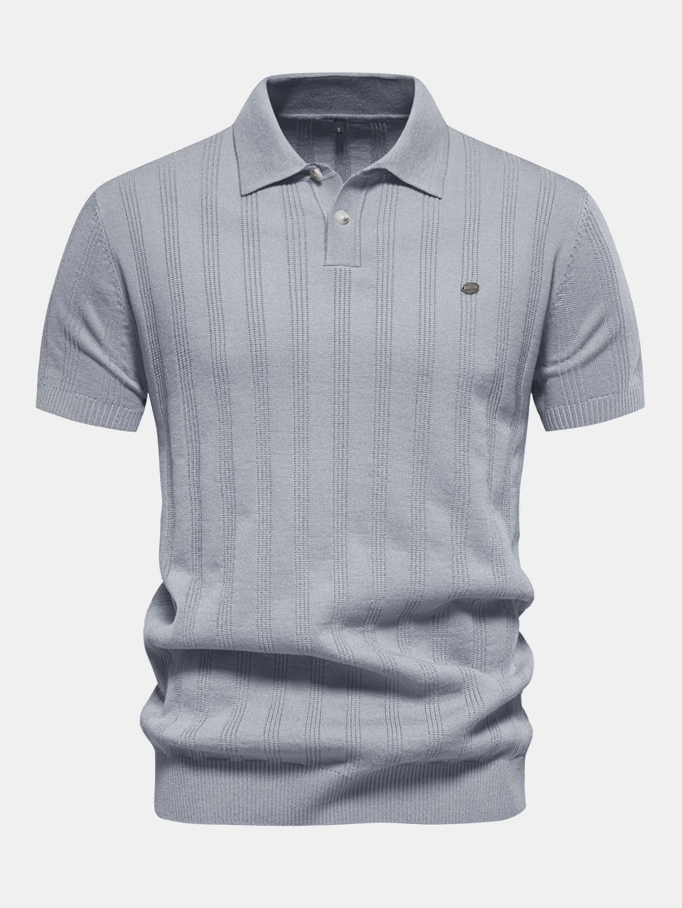 Gestreiftes Strick-Poloshirt - Image 3