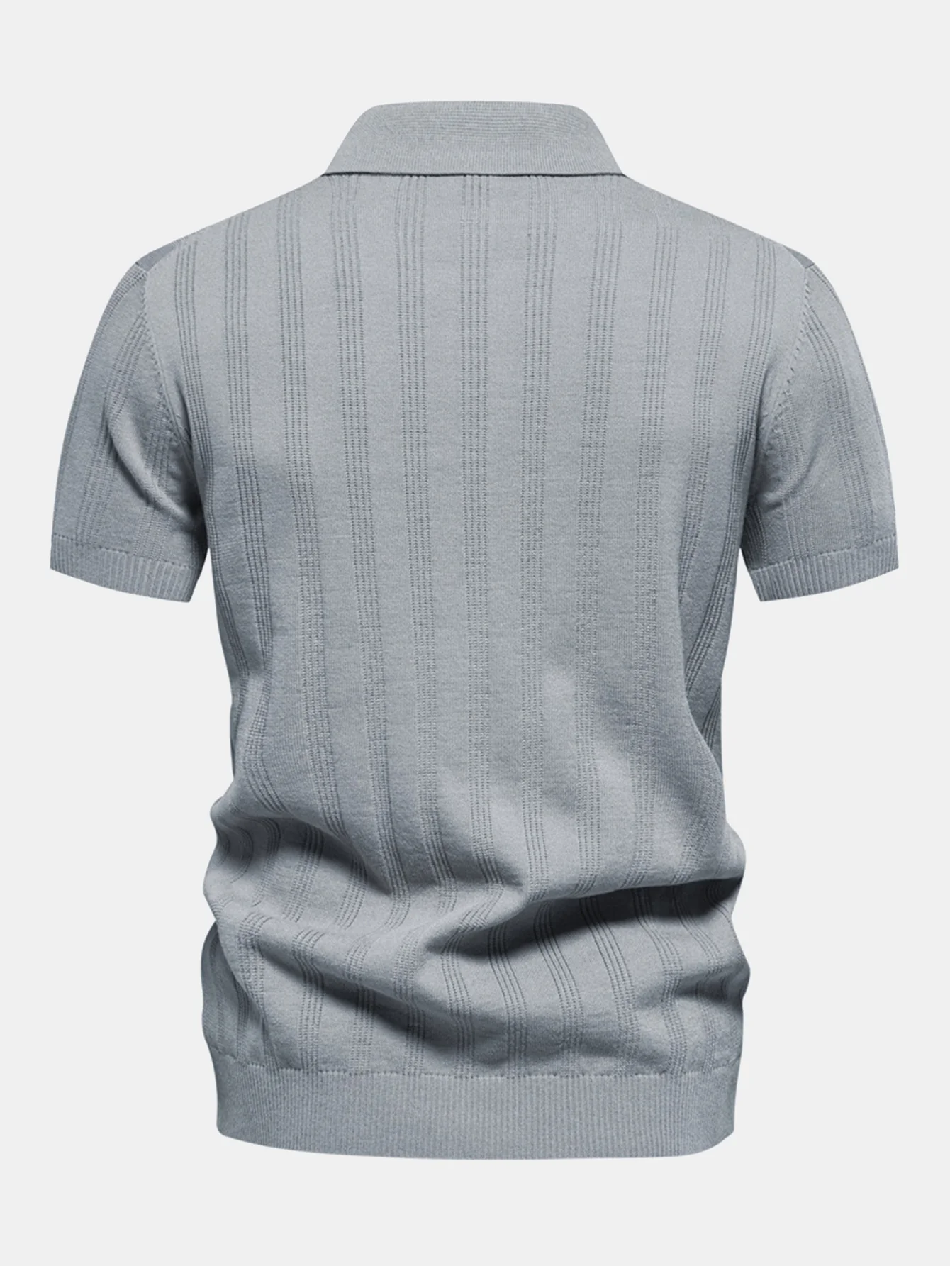 Gestreiftes Strick-Poloshirt - Image 4
