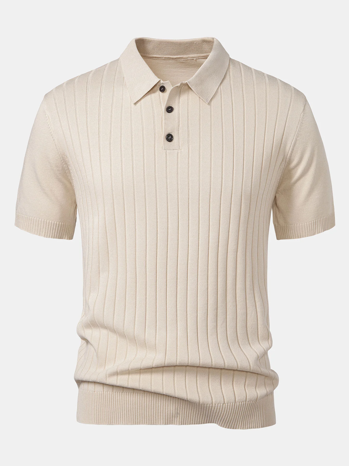 Gestreiftes Strick-Poloshirt - Image 3