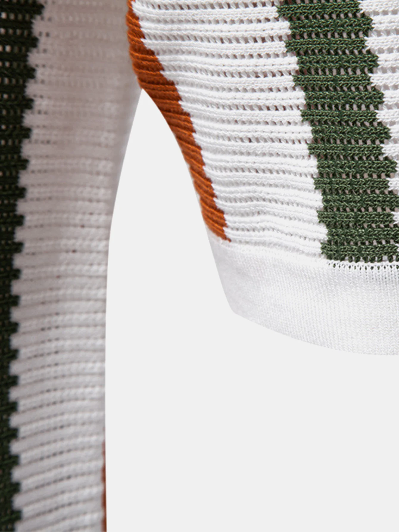 Gestreiftes Strick-Poloshirts mit V-Ausschnitt & Baumwoll-Chino-Shorts - Image 18