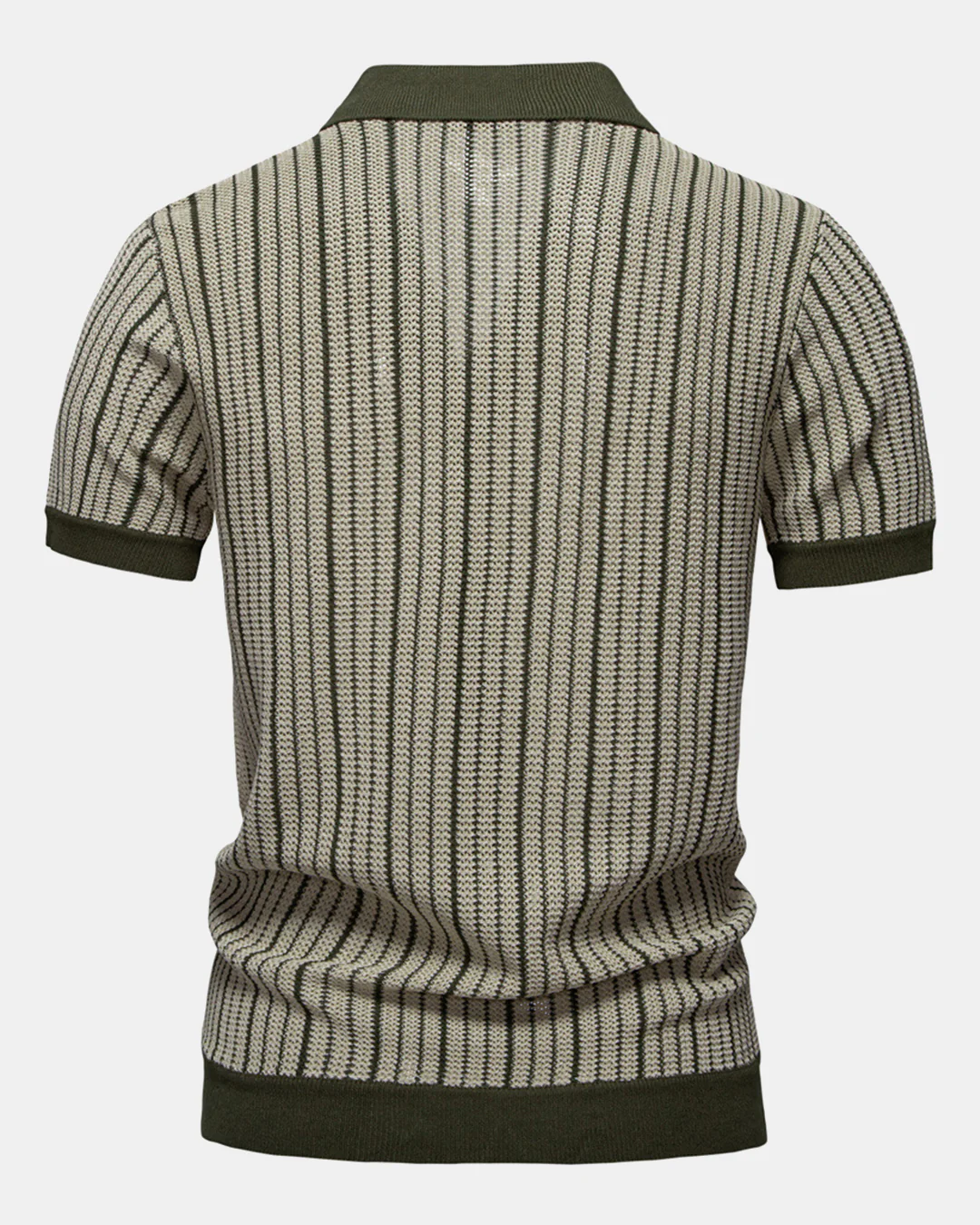 Gestreiftes Häkel-Button-up-Hemd - Image 4