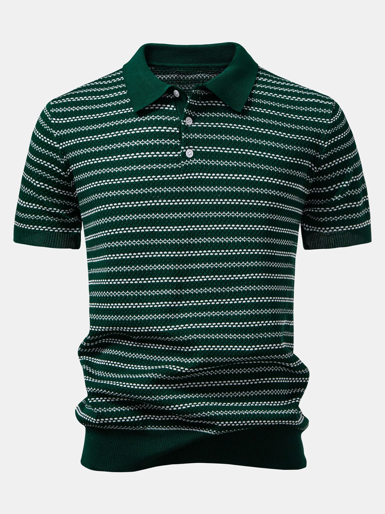 Gestreiftes Strick-Poloshirt