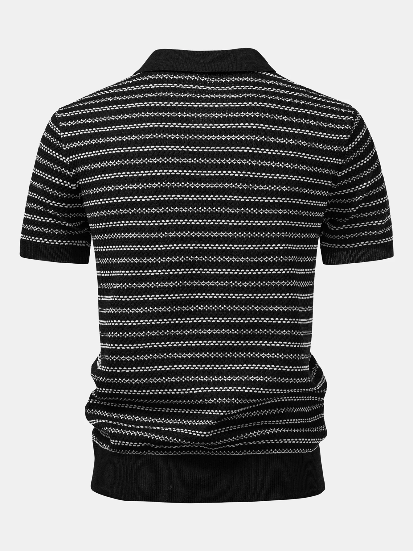 Gestreiftes Strick-Poloshirt - Image 4