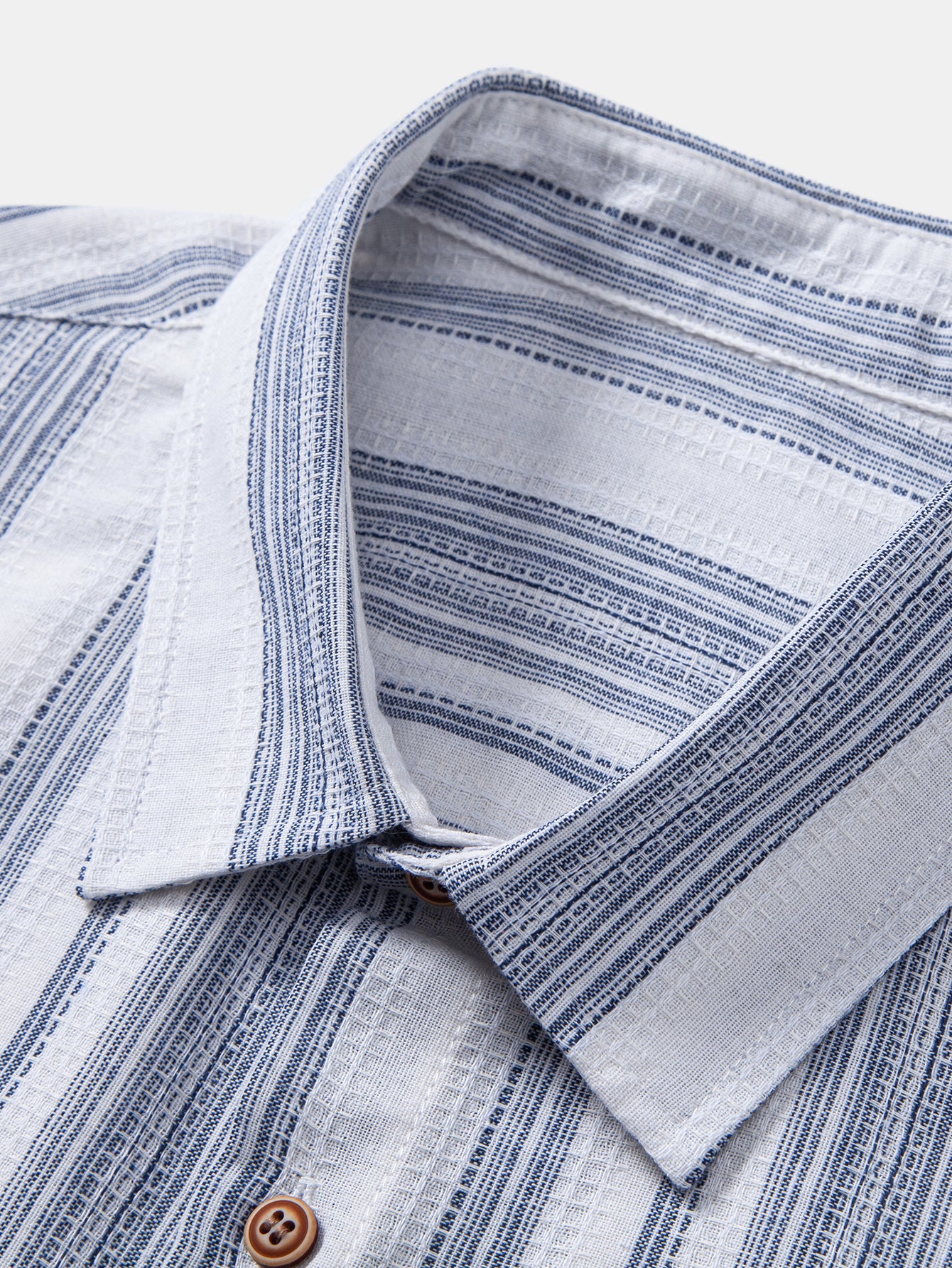 Stripe Linen Look Button Up Shirt & Crinkle Textured Drawstring 5" Shorts - Image 9
