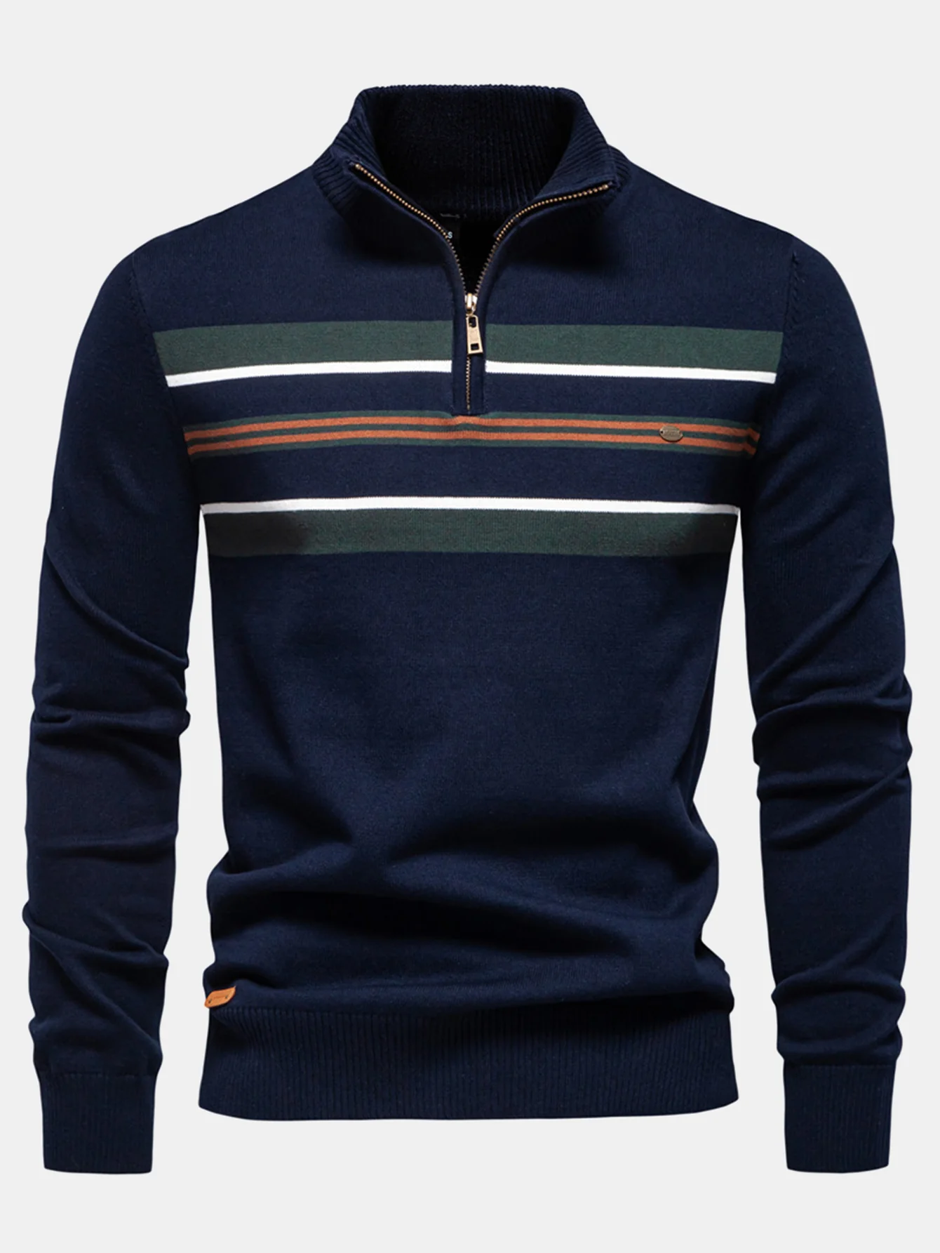 Stripe Quarter-Zip Pullover - Image 3