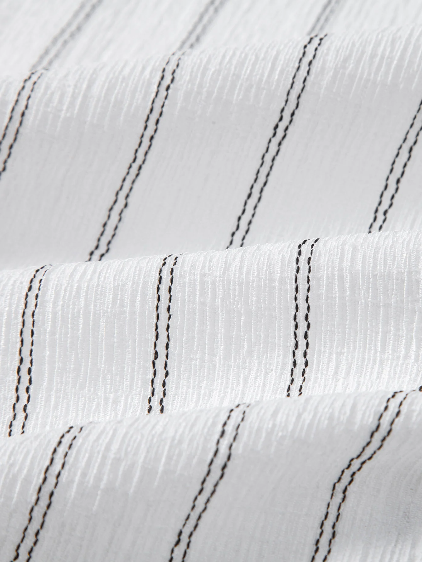 Gestreifte Textur Hemd mit Knöpfen - Image 6