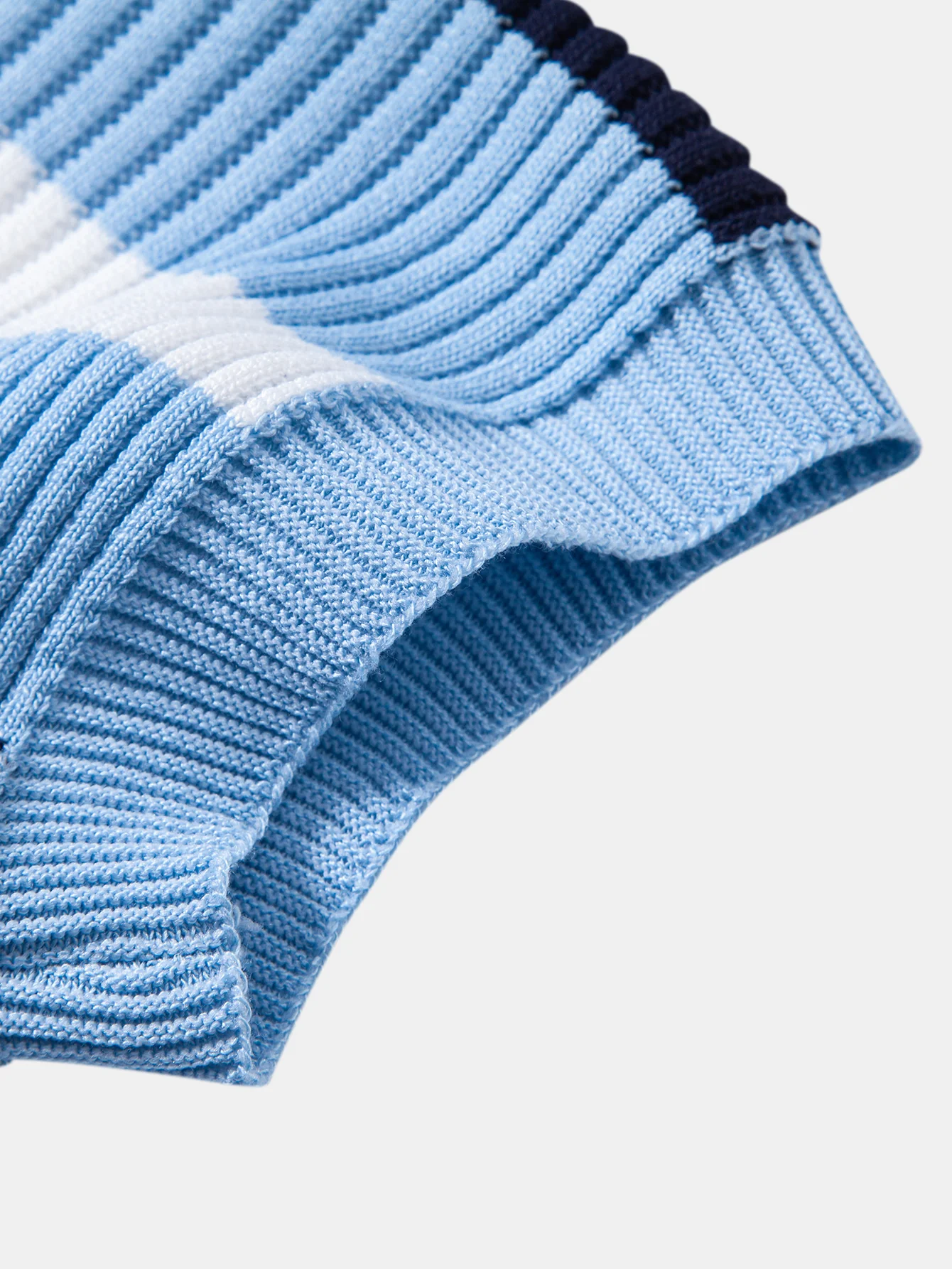 Stripe Textured Knit Polo - Image 11