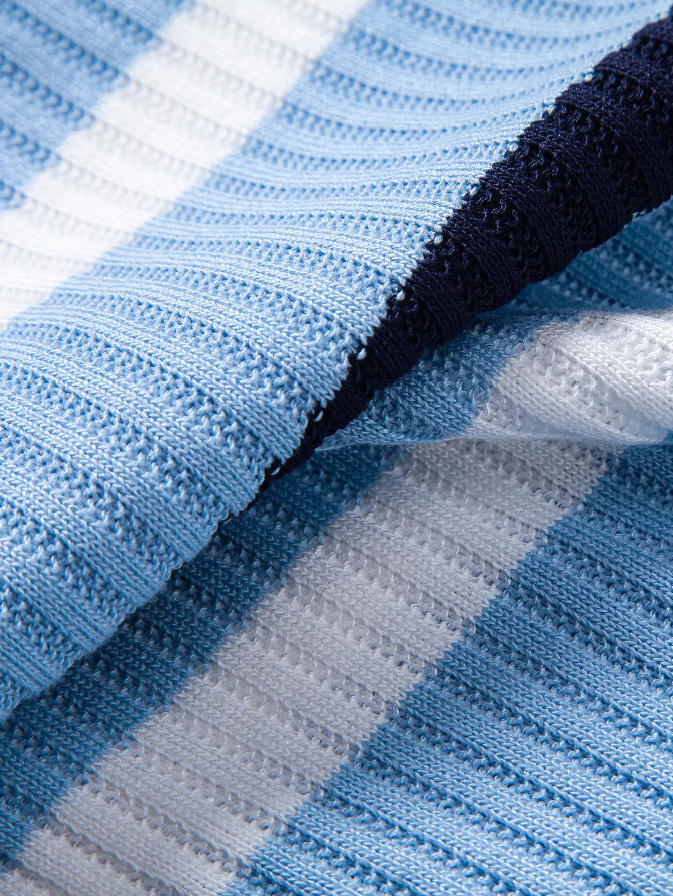 Stripe Textured Knit Polo - Image 13