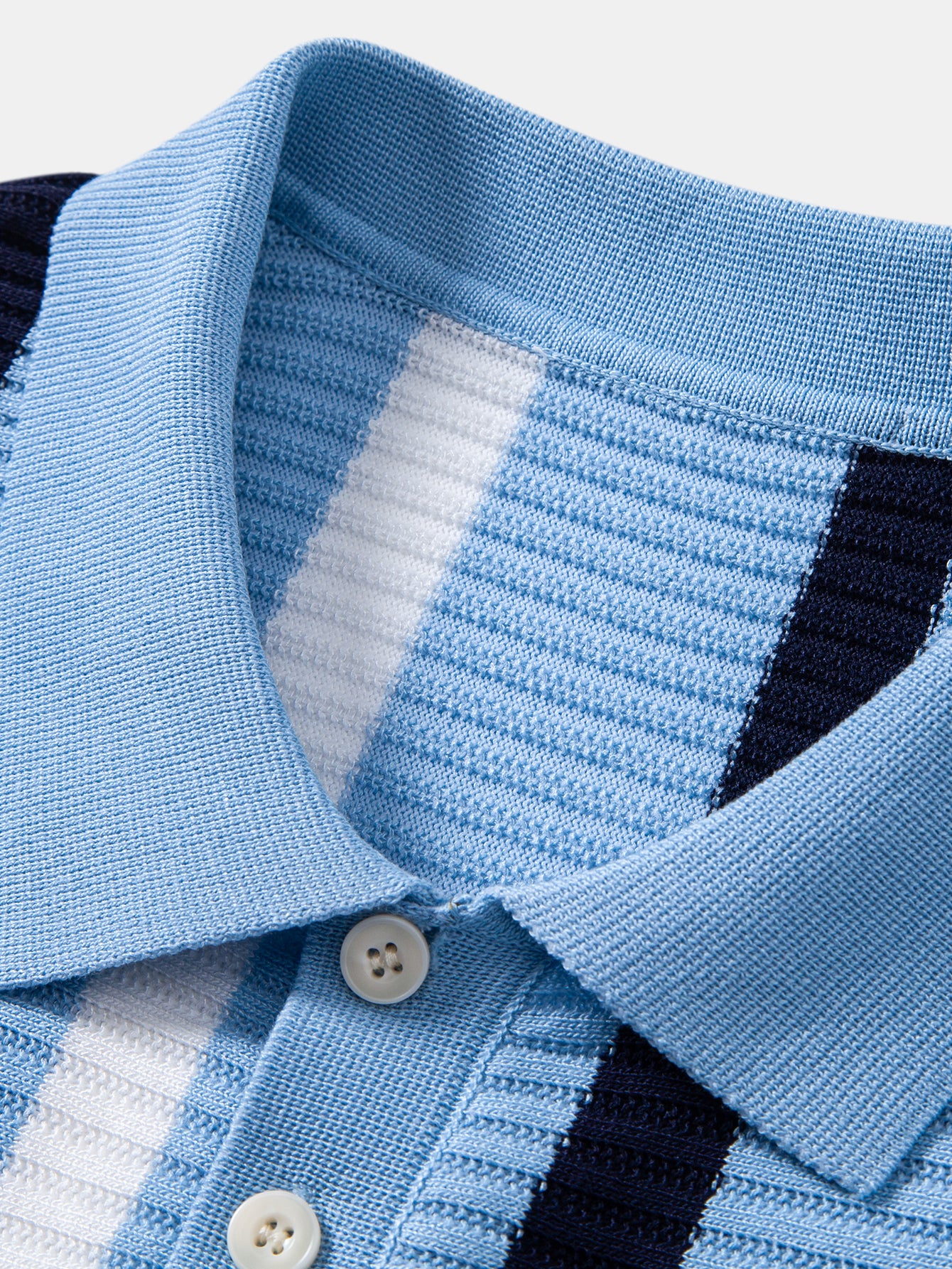 Stripe Textured Knit Polo - Image 9