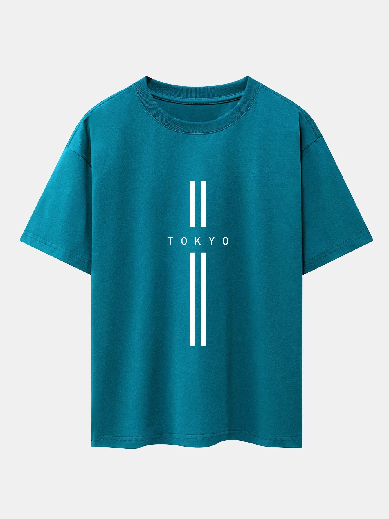 Stripe Tokyo Print Drop Shoulder Oversize T-Shirt - Image 10
