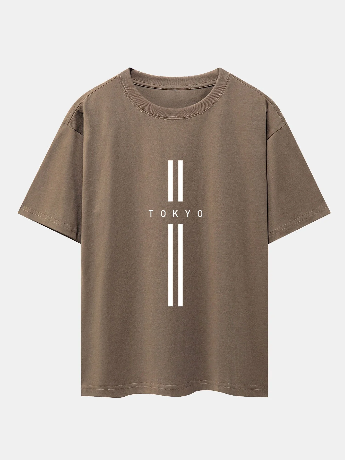Stripe Tokyo Print Drop Shoulder Oversize T-Shirt - Image 11