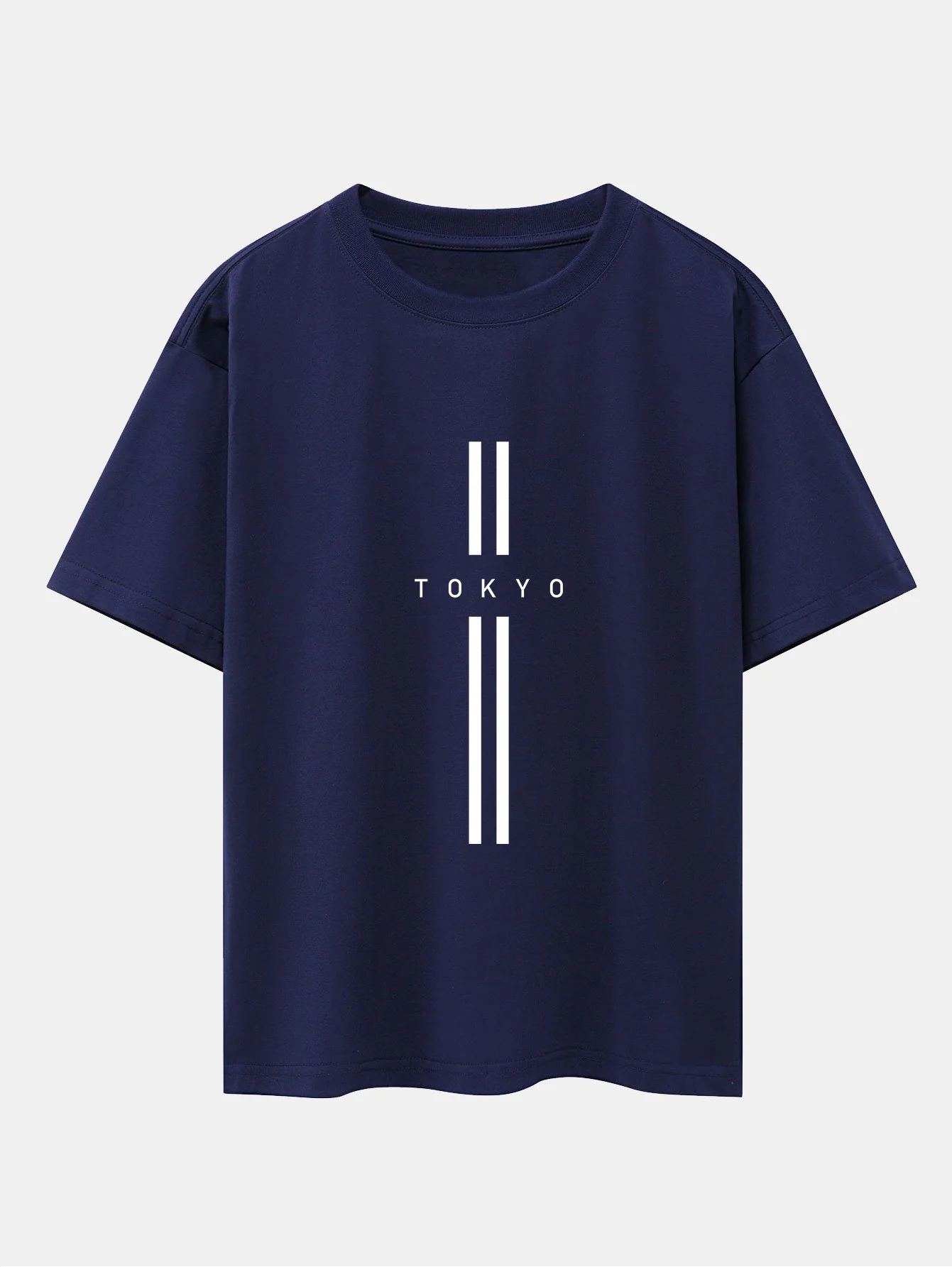 Stripe Tokyo Print Drop Shoulder Oversize T-Shirt - Image 12