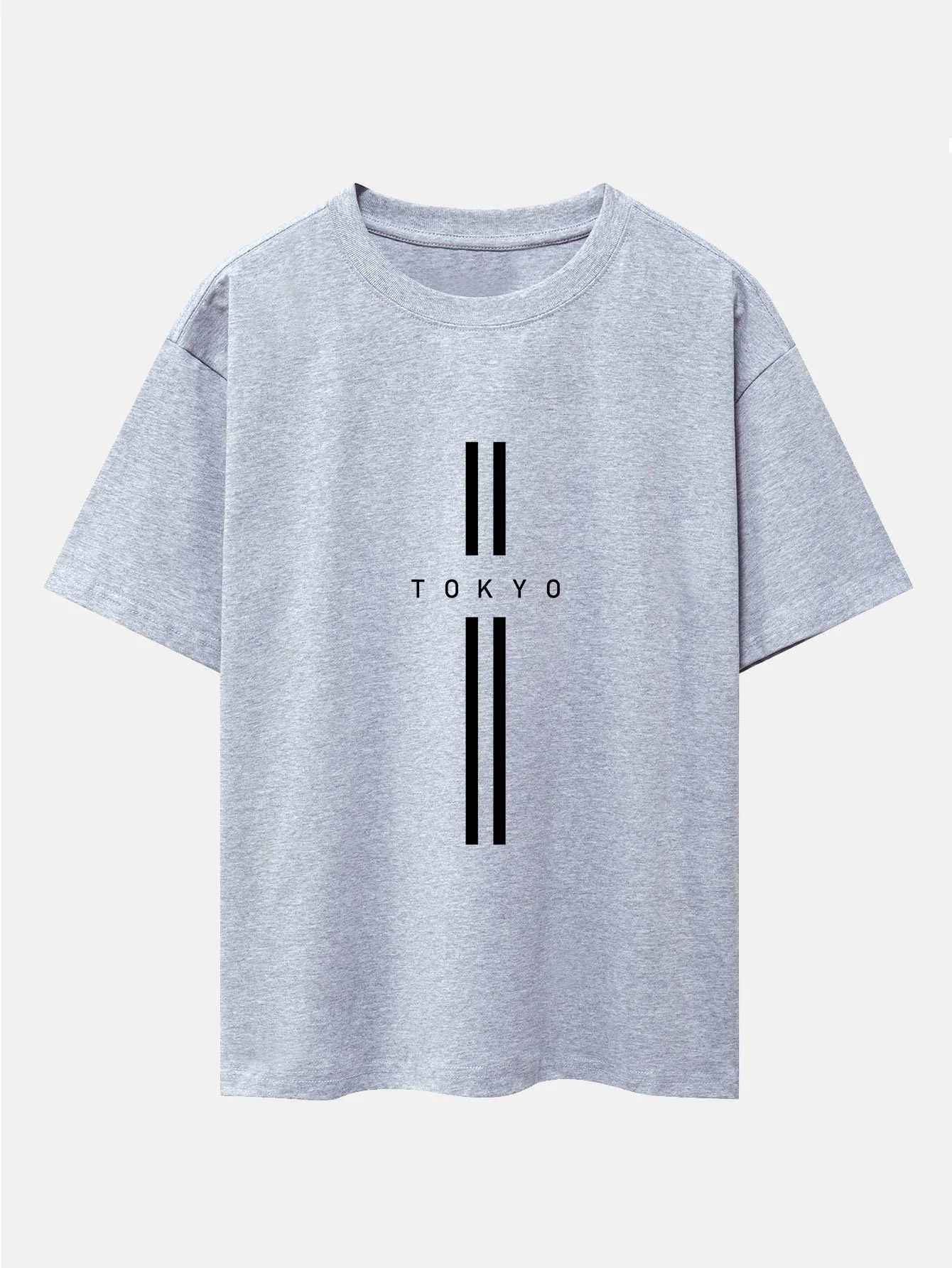 Stripe Tokyo Print Drop Shoulder Oversize T-Shirt - Image 14