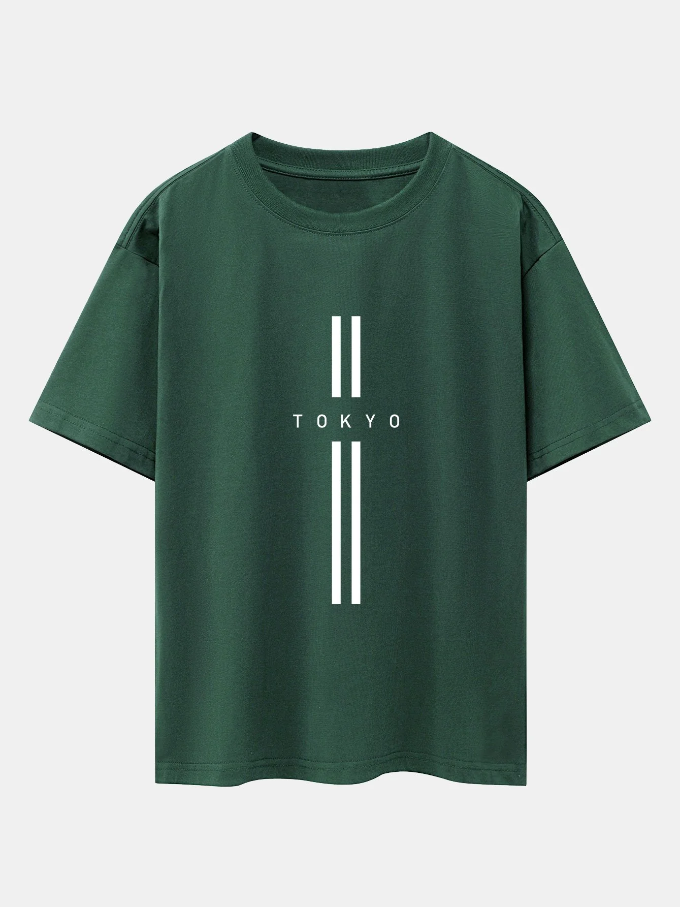 Stripe Tokyo Print Drop Shoulder Oversize T-Shirt - Image 6